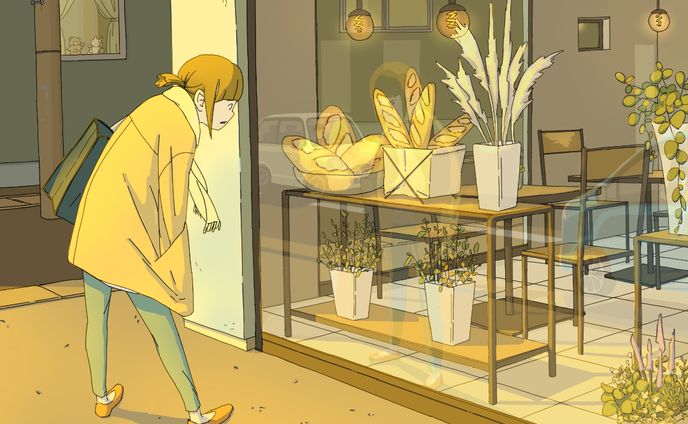 [自主制作イラスト]街角
