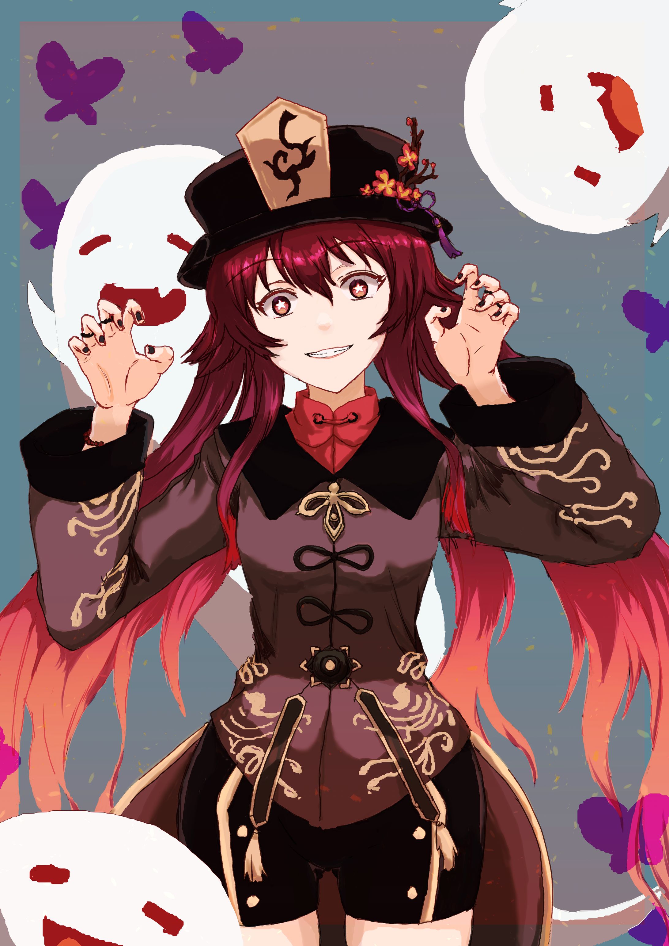 二次創作絵　原神・胡桃-1