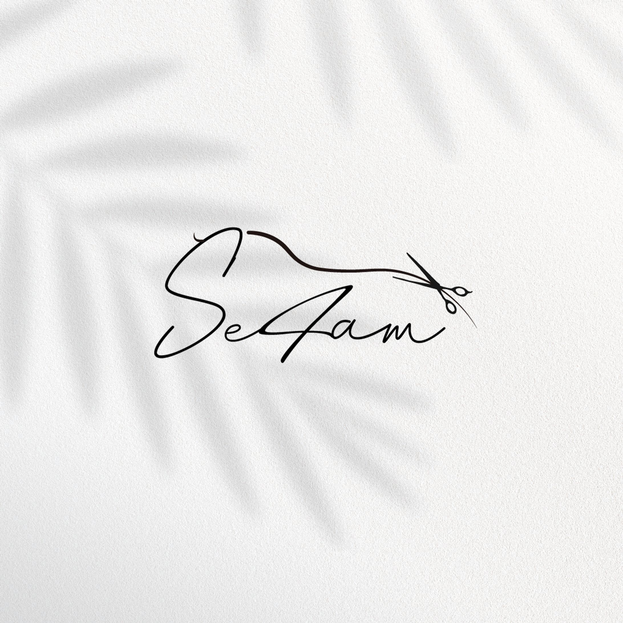 ロゴ【美容室Se4am様】-1