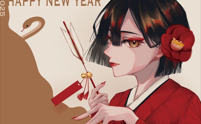 年賀状イラスト　2025