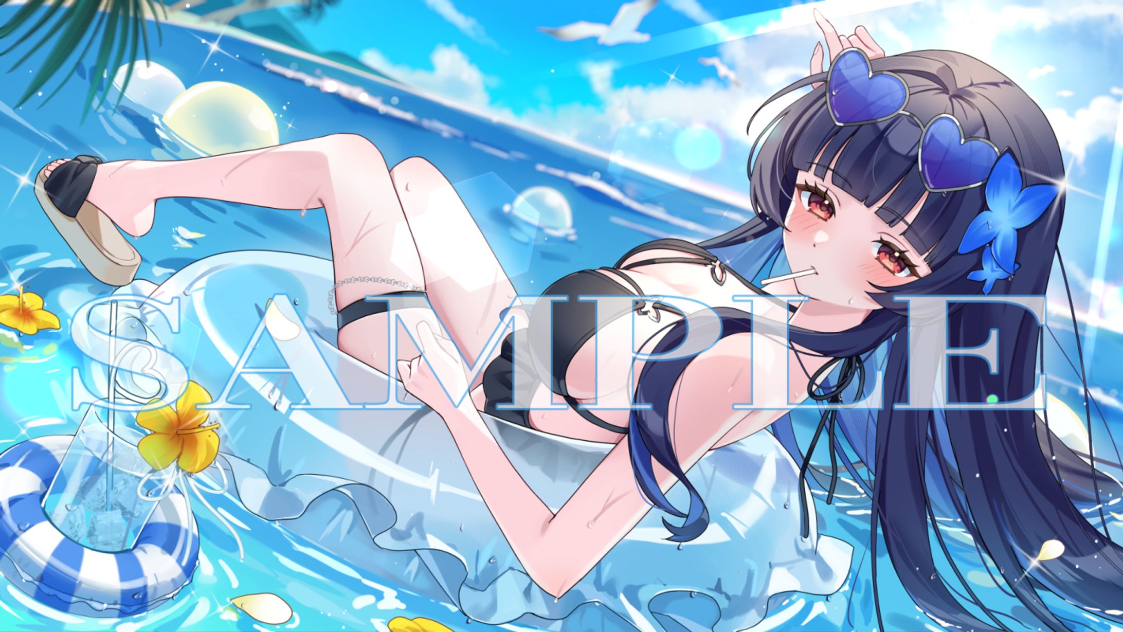  HighLight！プロダクション所属 楠いおり様　水着イラスト-1