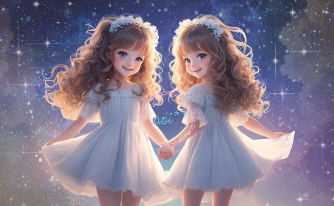 little twin girls
