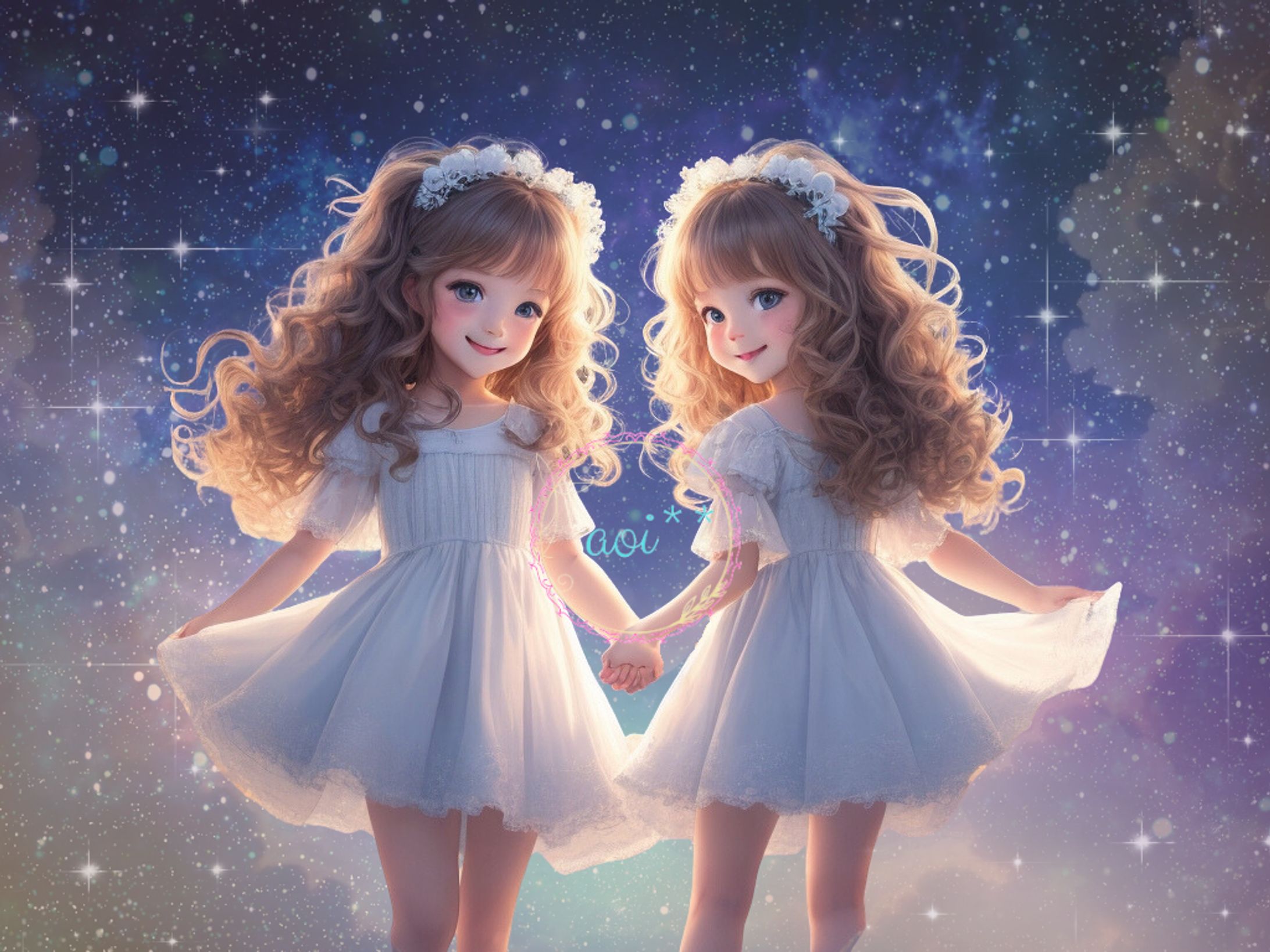 little twin girls-1