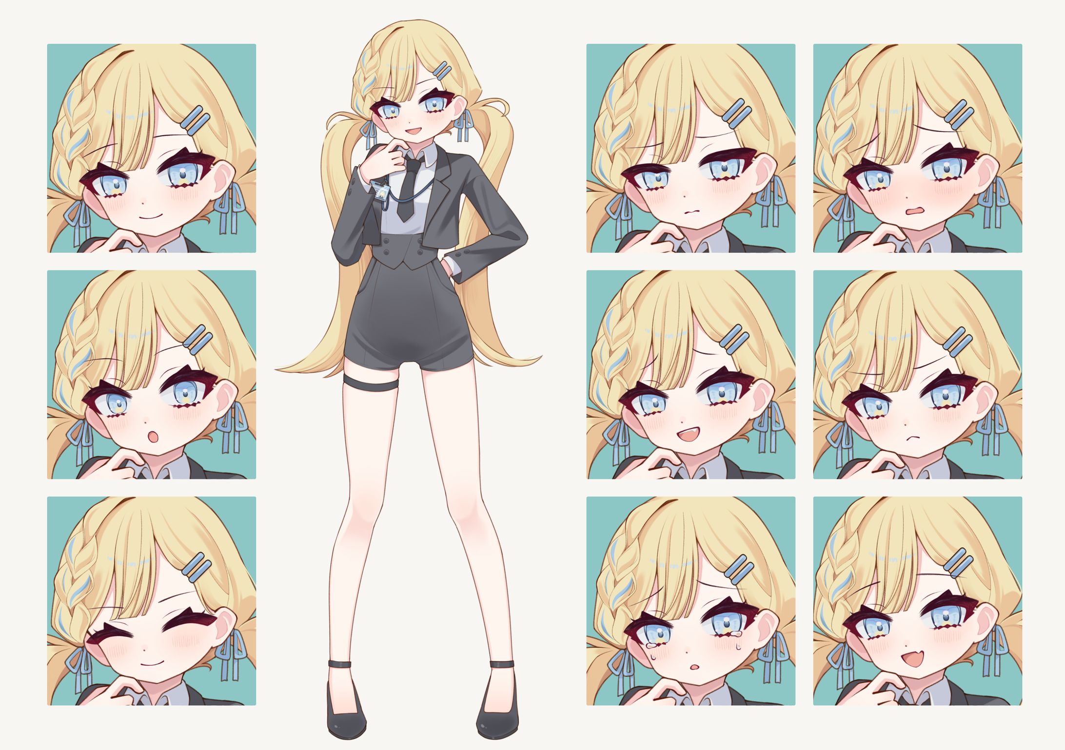 表情差分付き立ち絵、キャラクターデザイン-1