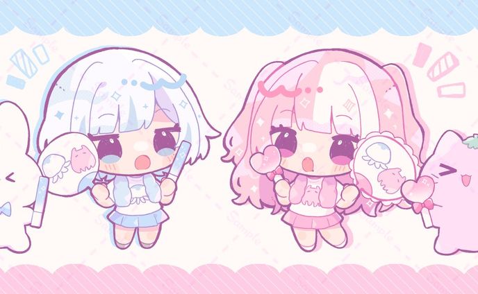 ミニキャライラスト、歌ってみた