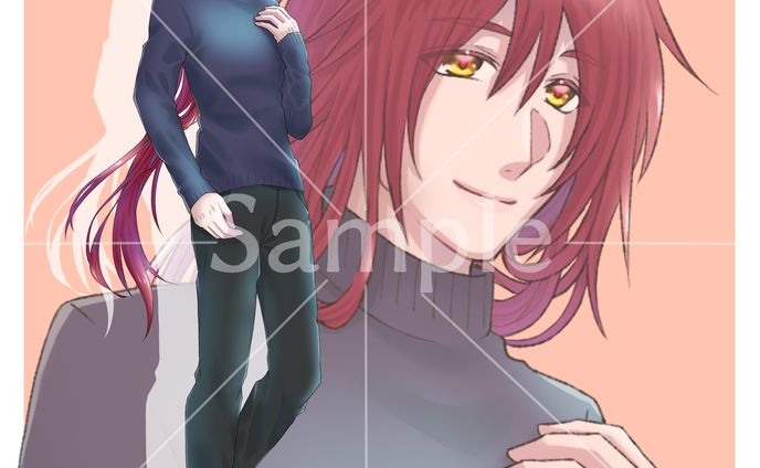 デッサン、男性立ち絵
