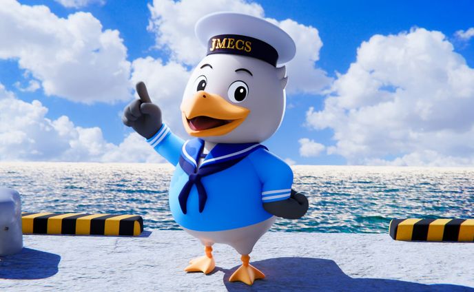 【オリジナルキャラクター制作】横須賀のカモメ3Dキャラクター