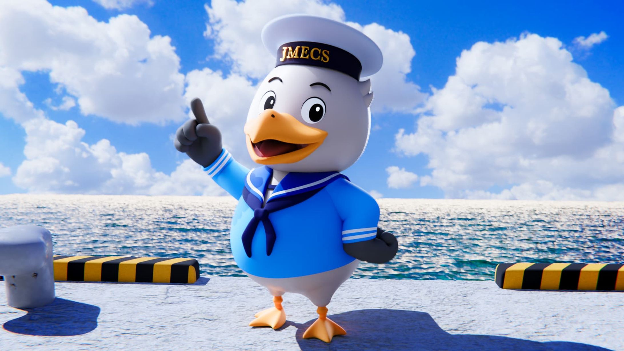 【オリジナルキャラクター制作】横須賀のカモメ3Dキャラクター-1