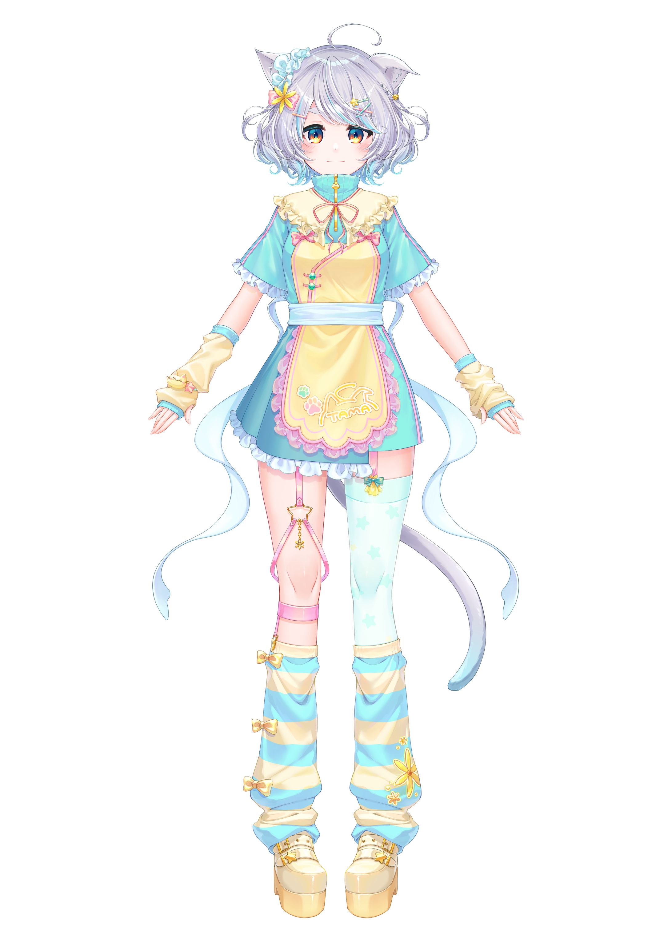 【Live2d用立ち絵】白井たま様(メイド服風新衣装)-1