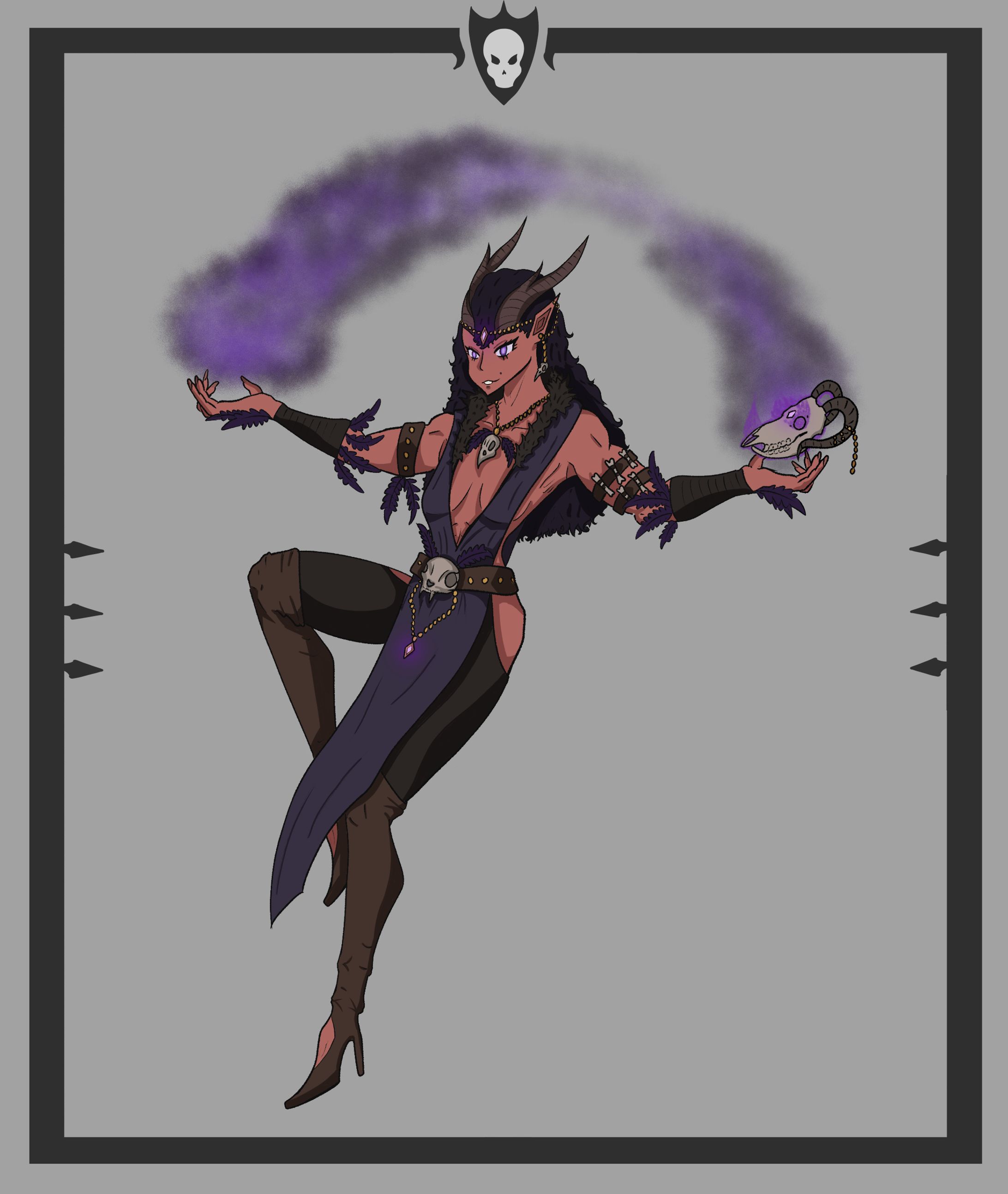 Dark Fantasy Warlock [OC - Halloween special]-1