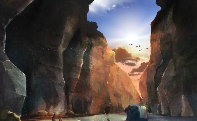 ローガン・モリスが転落した谷底