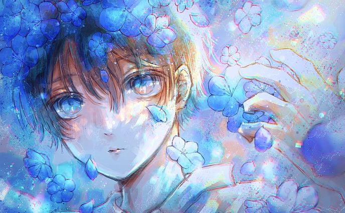 青い瞳の君