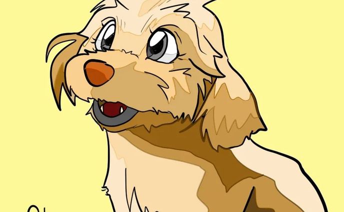 【デジ絵】『ちょいとリアルに🐶』