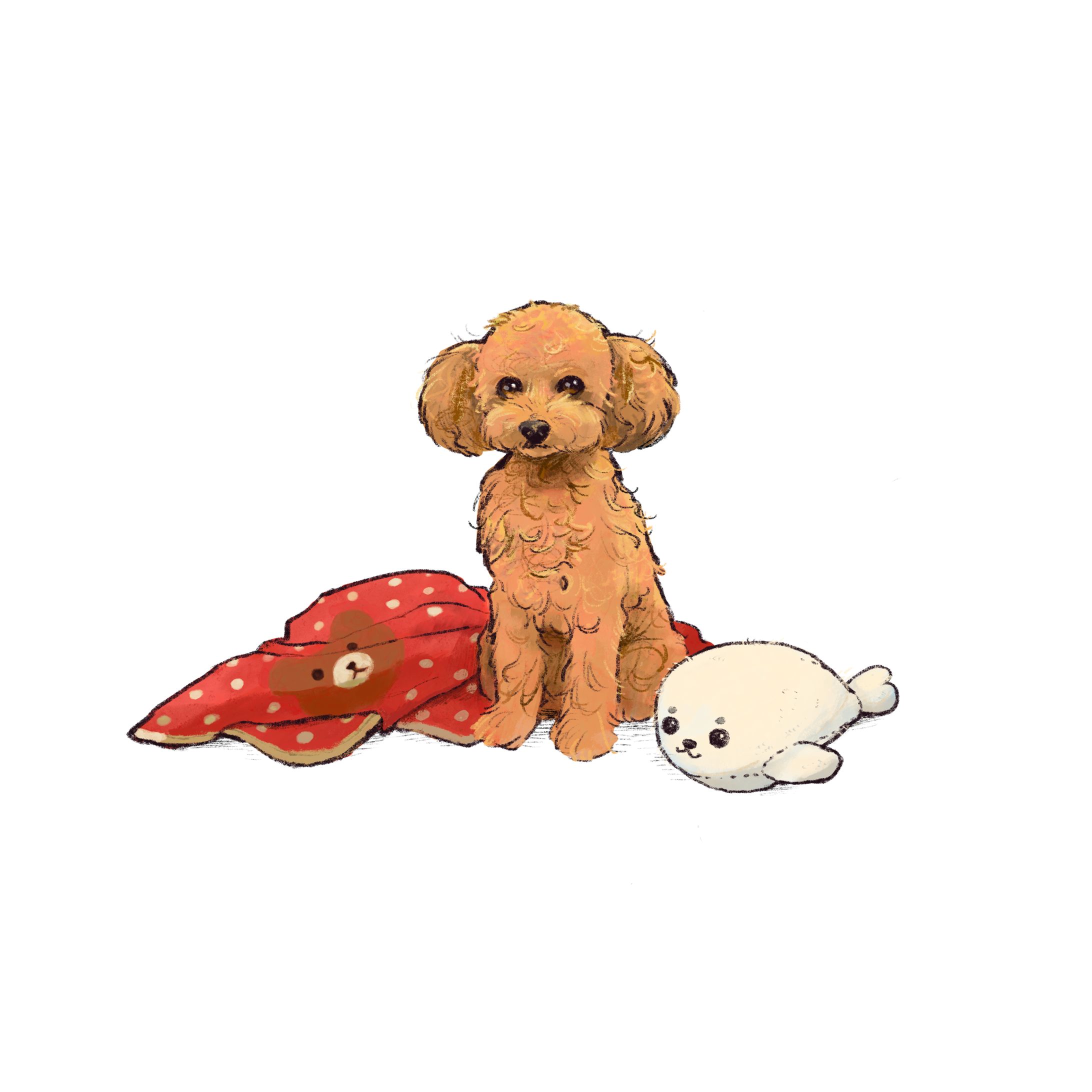 犬の似顔絵-1