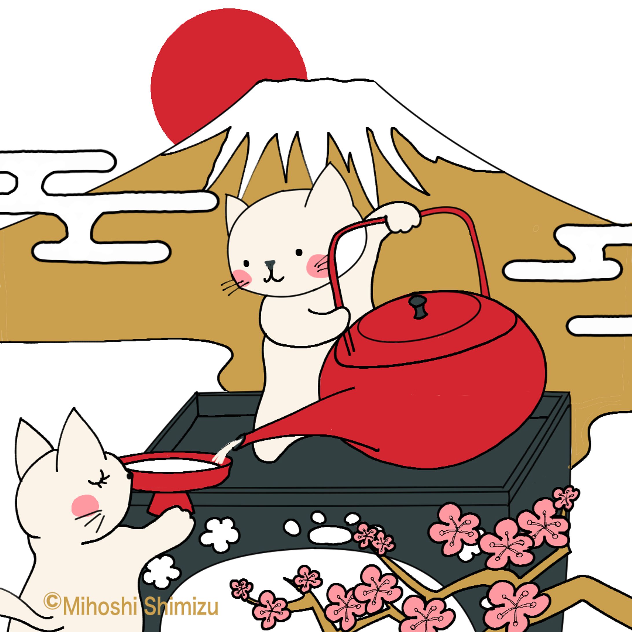 お正月猫-1