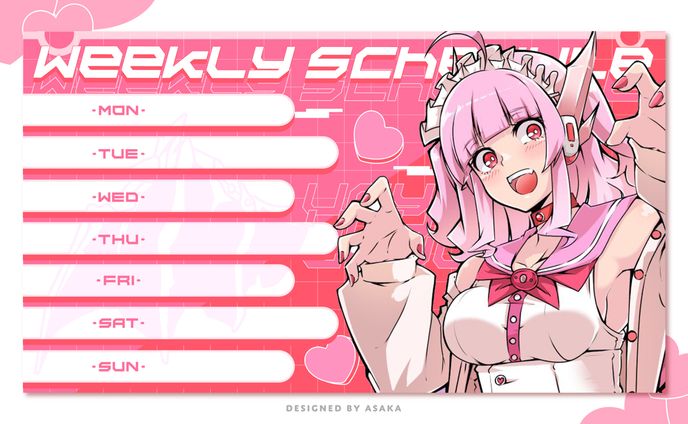 羽竜メイさん(予定表)