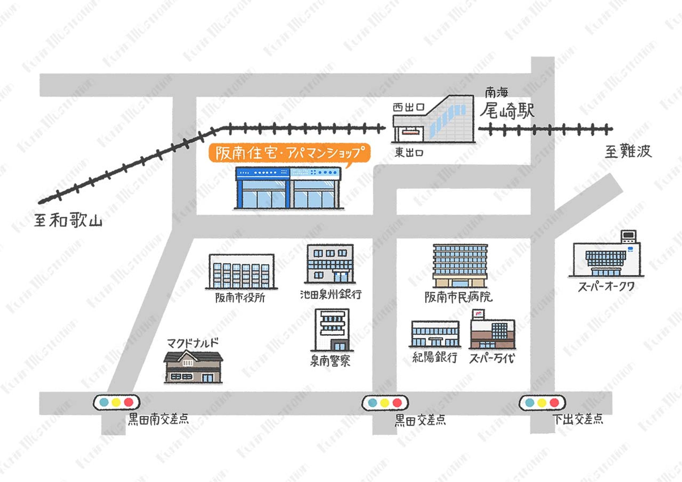 不動産会社さま　地図デザイン-1