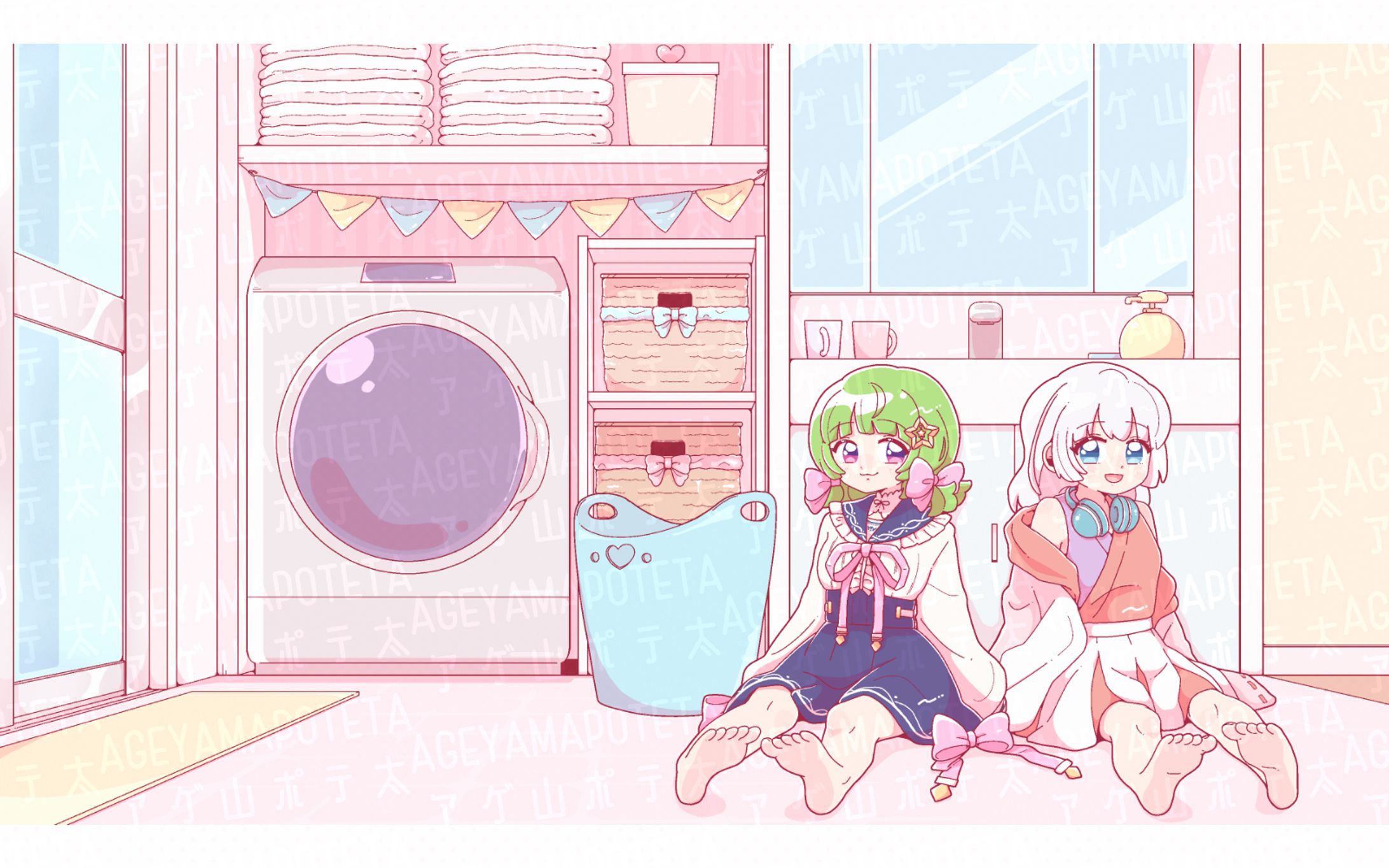 歌ってみたイラスト/長月みるく・碧生りょう-1