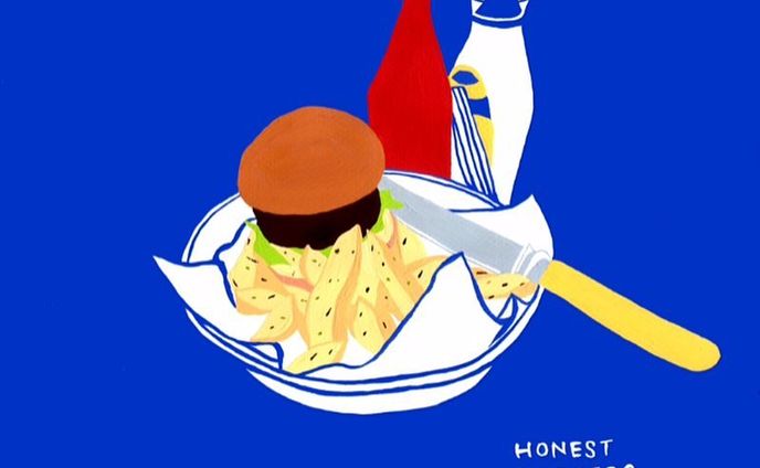 #honestburger #burger #london #uk #soho #travel #potato #illustration #illustrator #fashion #magazine #england #カフェ #旅行 #イラスト #アート #ファッション #雑誌 #装丁 #ハンバーガー #ロンドン #イギリス #ポテト #コーヒー #アート #ブルータス #lfw