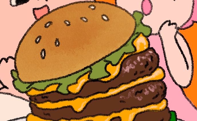 【ハンバーガーLOVE！】
チーズがあふれちゃう！

せわしない日常にちょうどよいほのぼのを。
ほのぼの＆クセになるシュールなおじさんの世界にようこそ！
フォローしてあそびに来てね！いつでも大歓迎だよ♪

作者：伊藤ゆかり
フリーのアニメクリエイター。
ほのぼの×ゆるかわいい×クセになるイラストを描いています。
シュールなおじさんのオリジナルアニメはTikTokフォロワー10万人突破。
その他、コラボアニメなども制作。
お仕事のお問い合わせはDMまで！イラスト・アニメ・PR動画制作など。

#イラストグラム #シュールなおじさん #ゆるいイラスト
#ゆるかわイラスト #ほのぼの #かわいいイラスト #シュールなイラスト
#tiktok #デザイン #デジタルイラスト #カートゥーン
#ほっこり #ねこすたぐらむ #オリジナルイラスト #オリジナル

#art #artist #digitalillustration
#digitalpainting #character #illustrationartists
#cute #originalartwork #cuteart
#procreateart #artgram #catsofinstagram