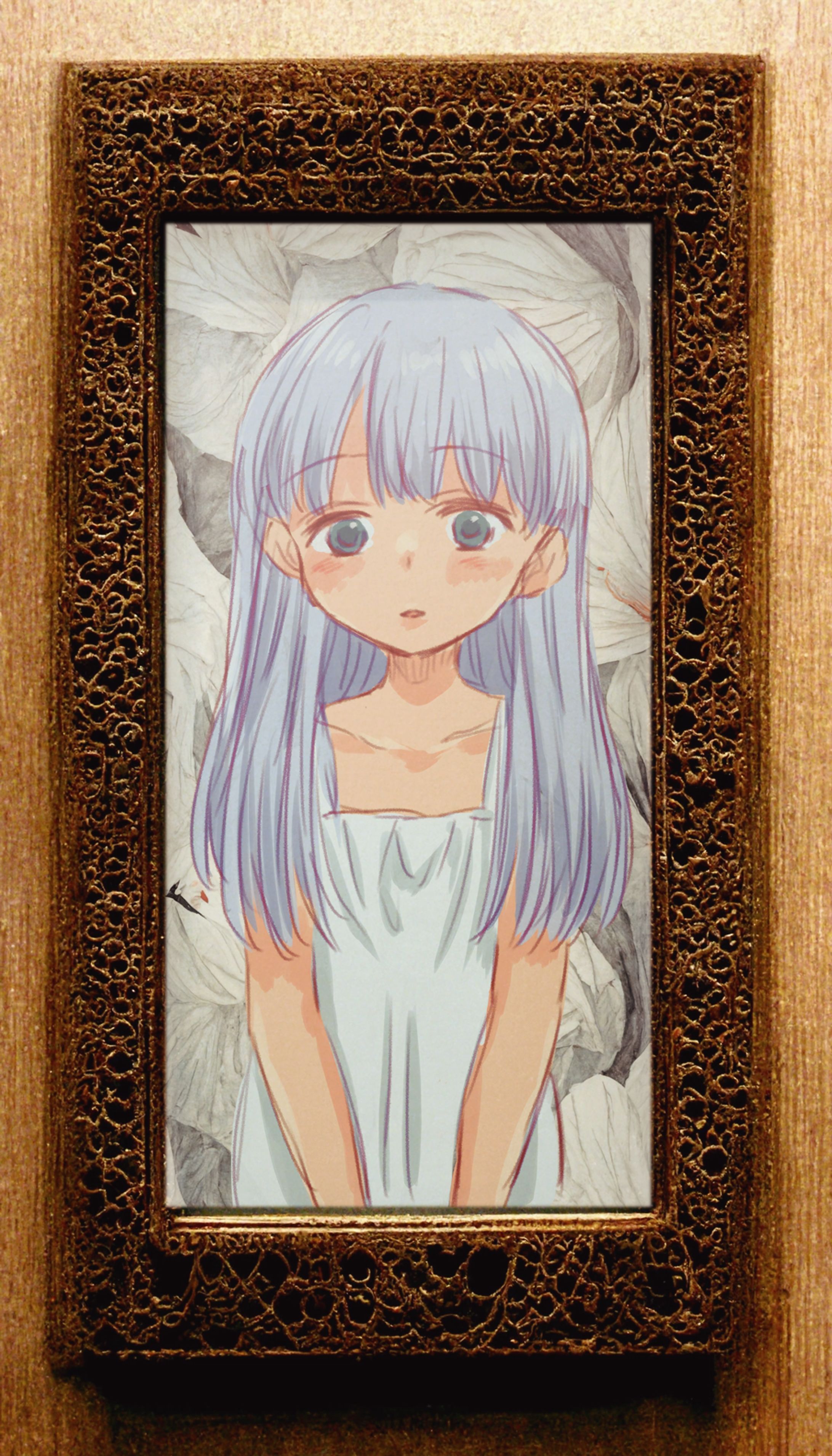 額縁の中の少女(ラフ)-1