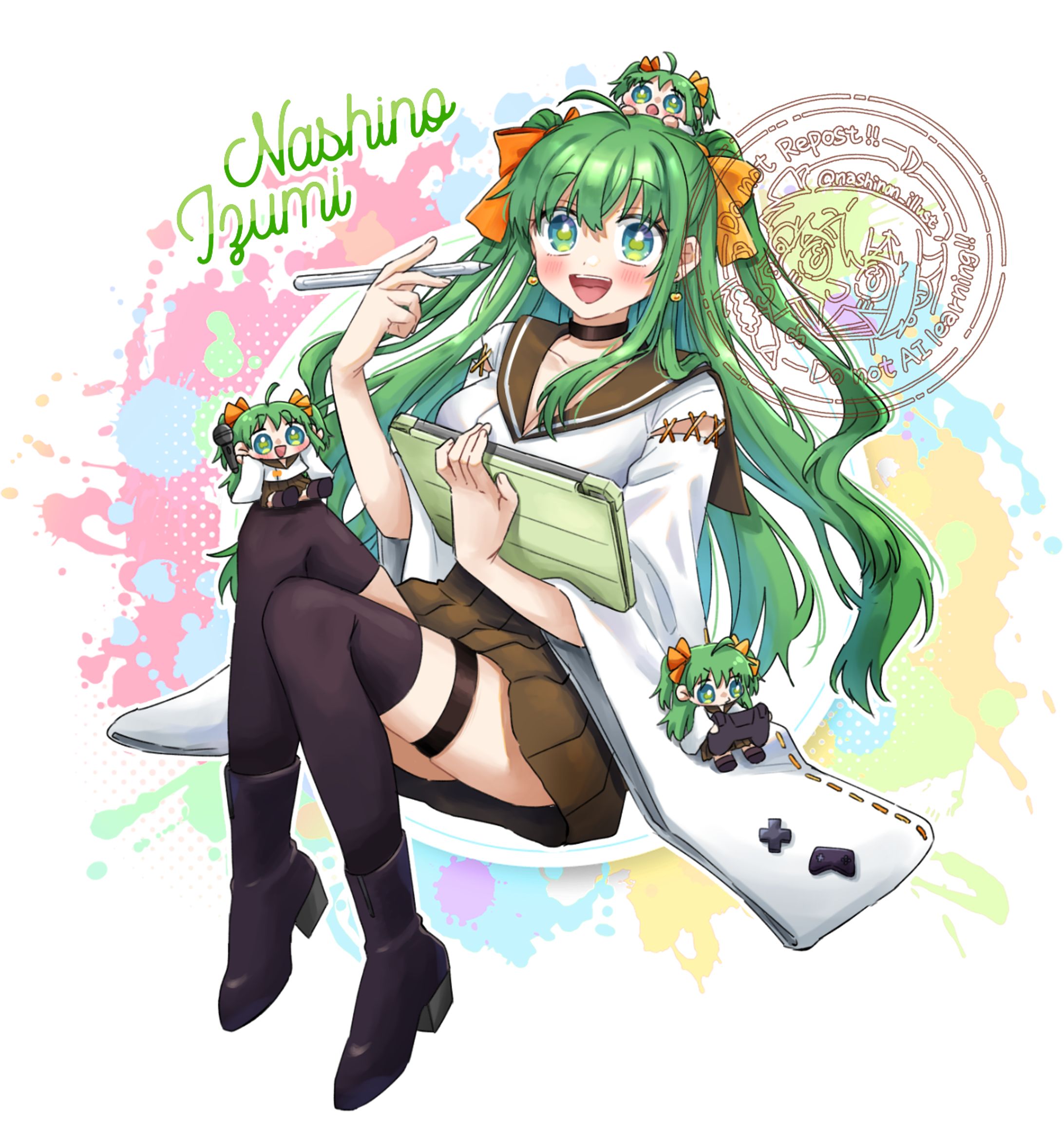 お仕事用イラストXアカウント開設記念絵-1