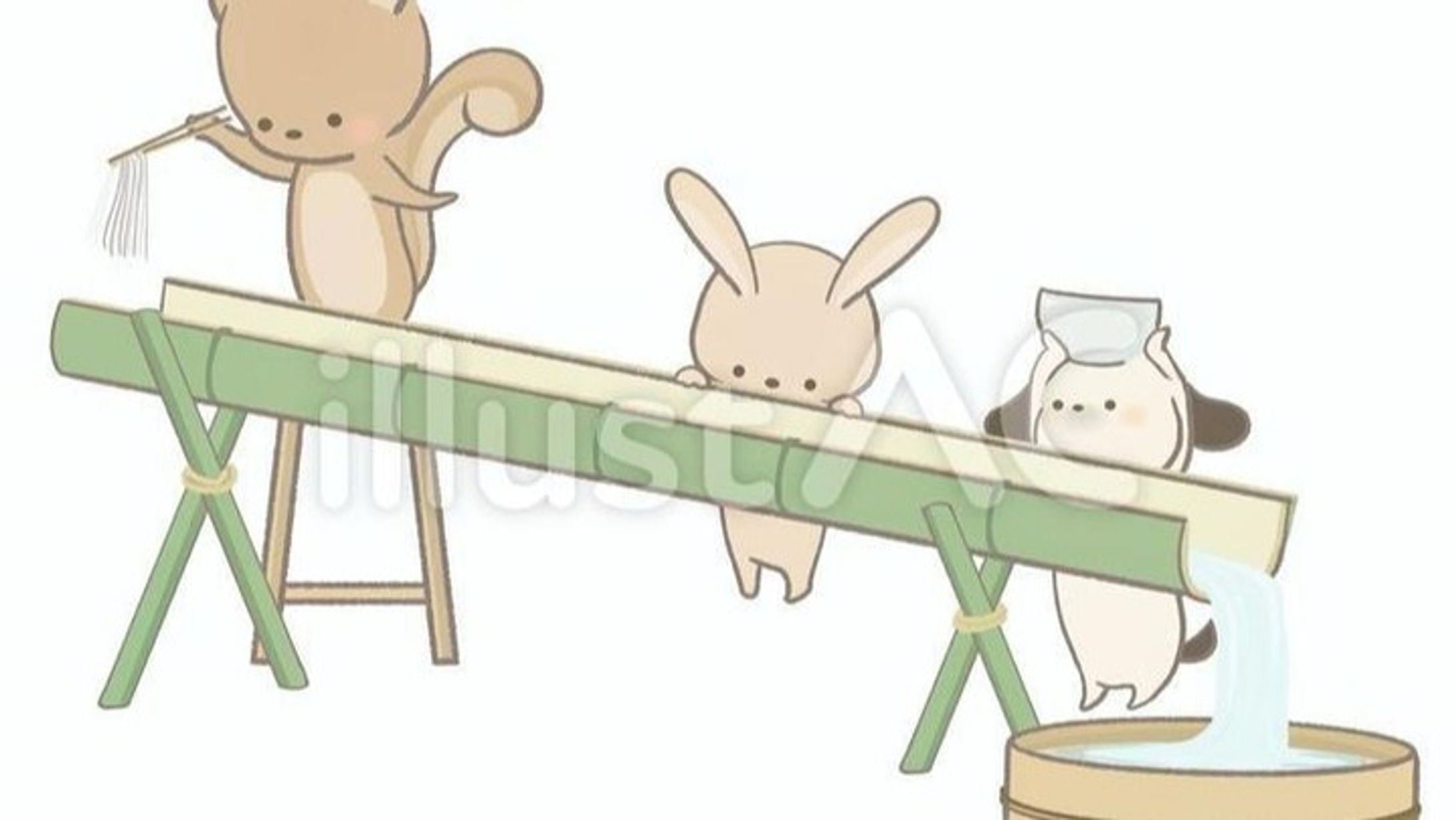 誰がキャッチするの？
https://www.ac-illust.com/main/detail.php?id=22926518
 #リス #うさぎ #犬 #流し素麺 #イラスト #イラストAC #かわいい-1