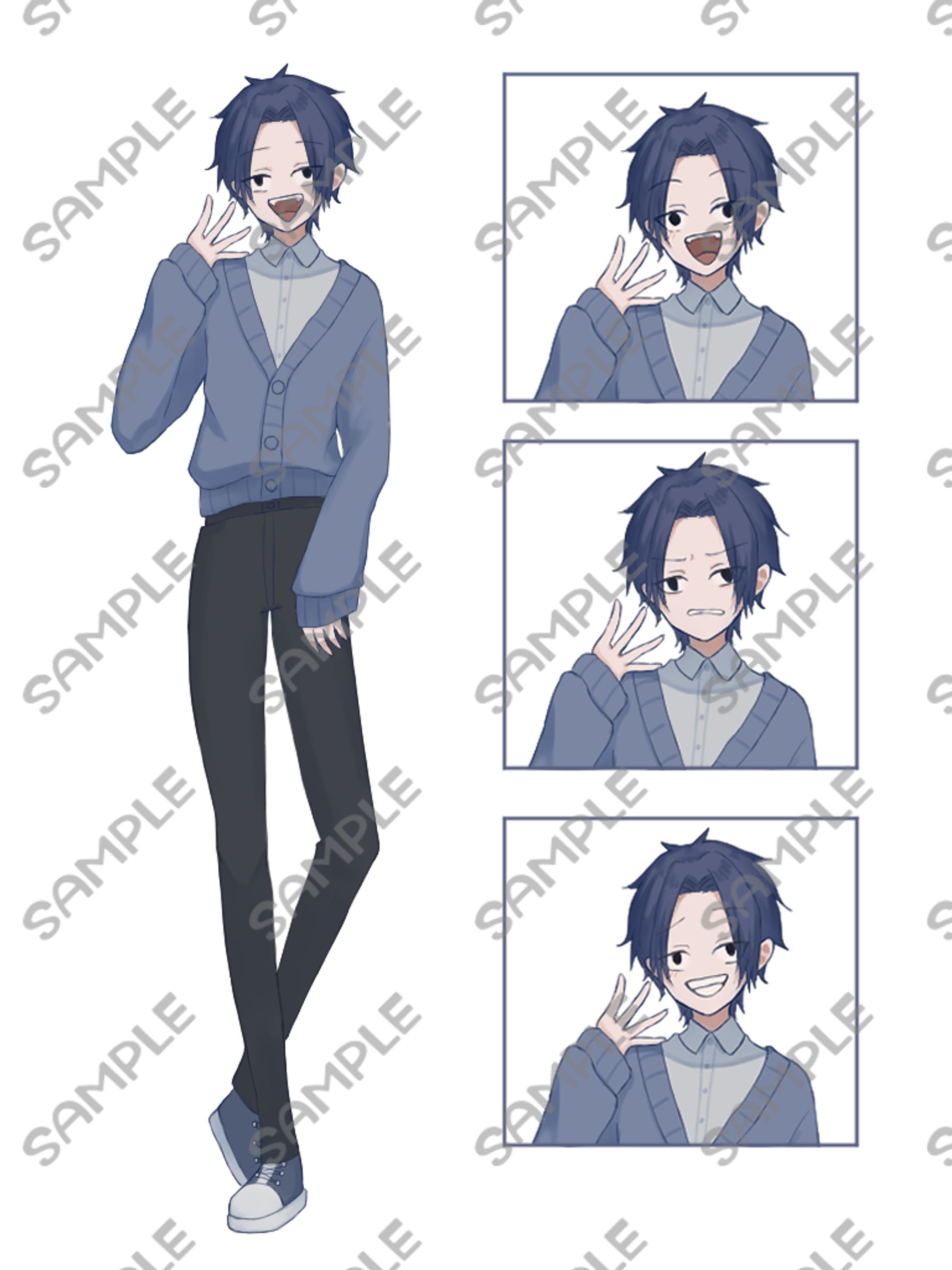 【ご依頼】酢酸 様 TRPG立ち絵(表情差分・クリファン差分)-1