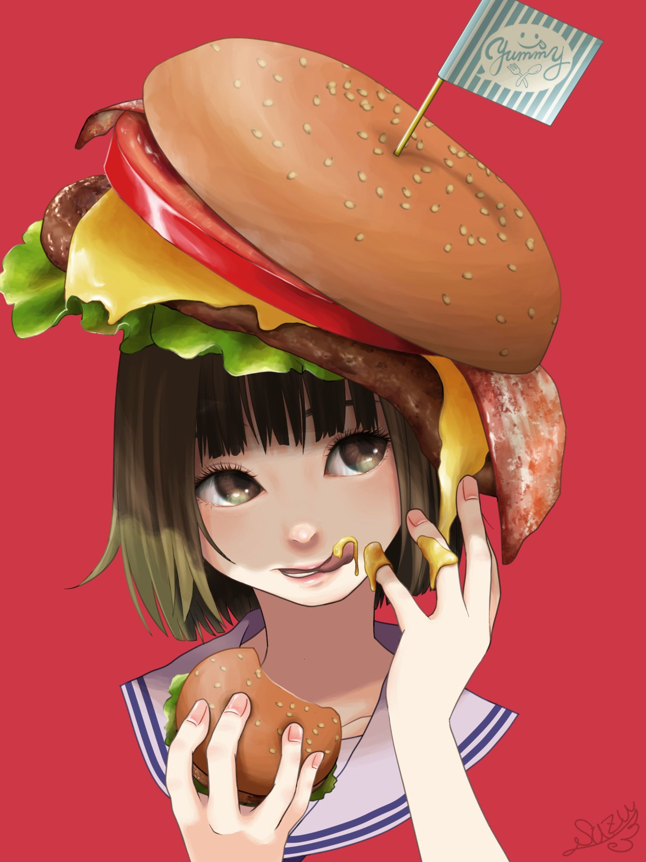 ハンバーガー女子-1