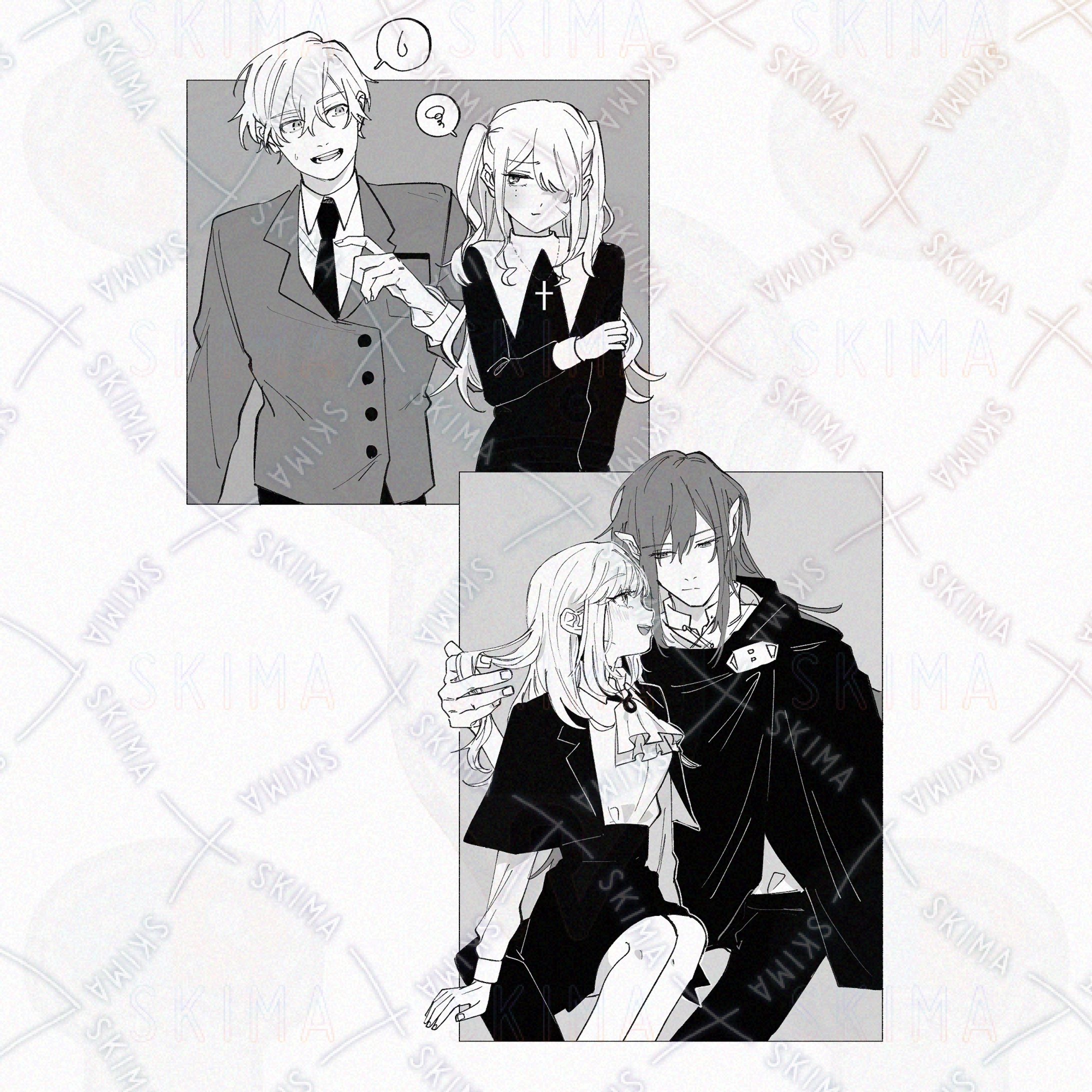 依頼品　モノクロイラスト-1