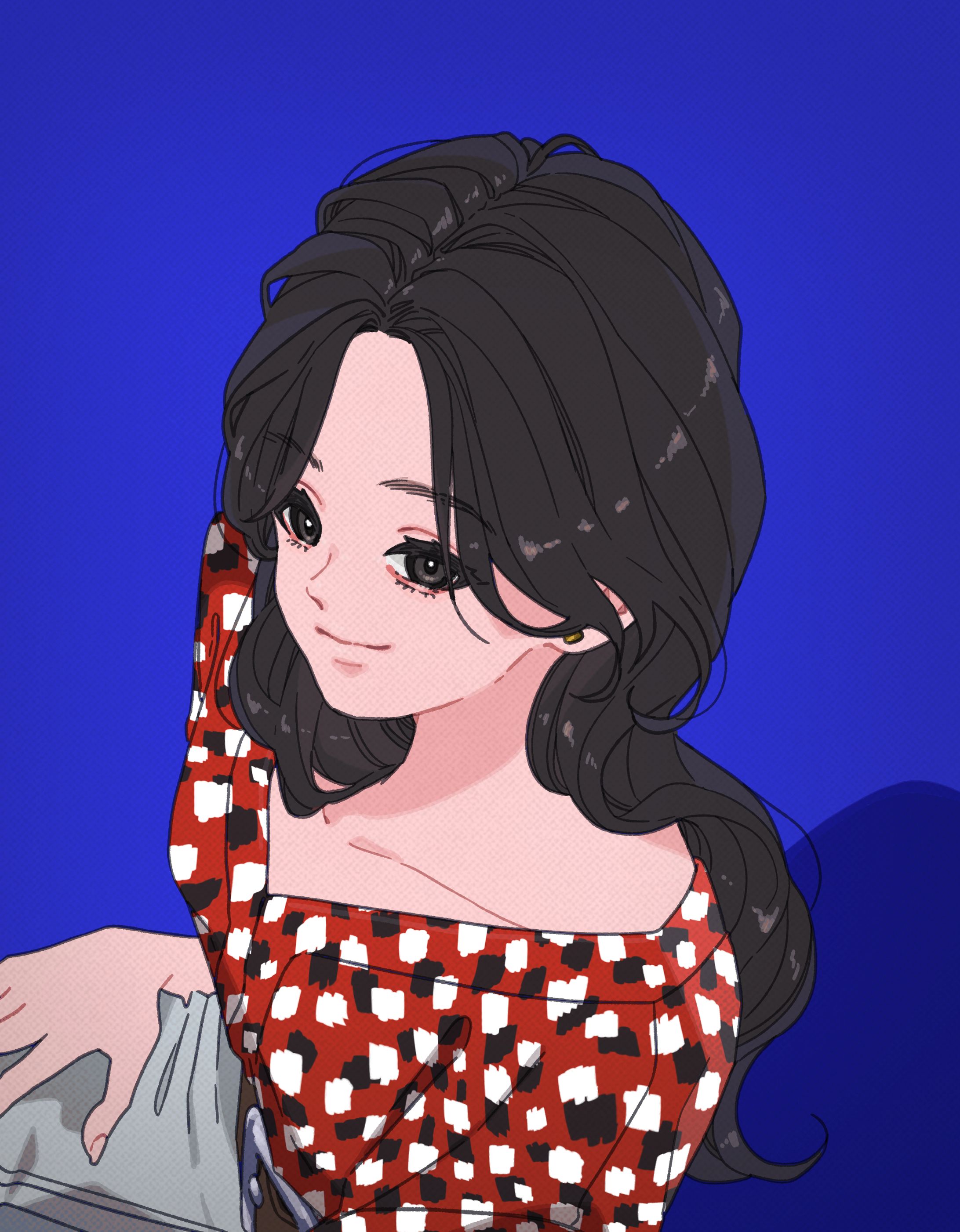 おでこちゃん単発イラスト-1