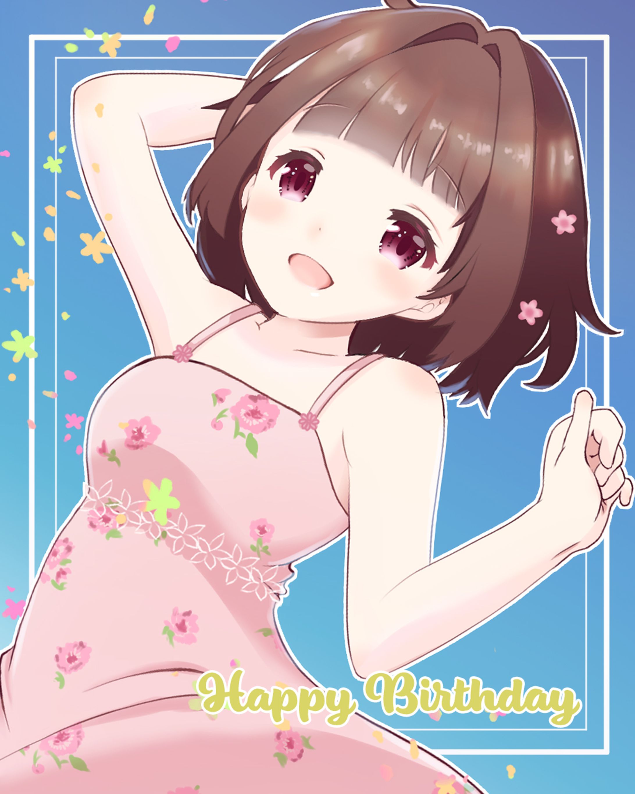 みと椿様誕生日記念イラスト-1