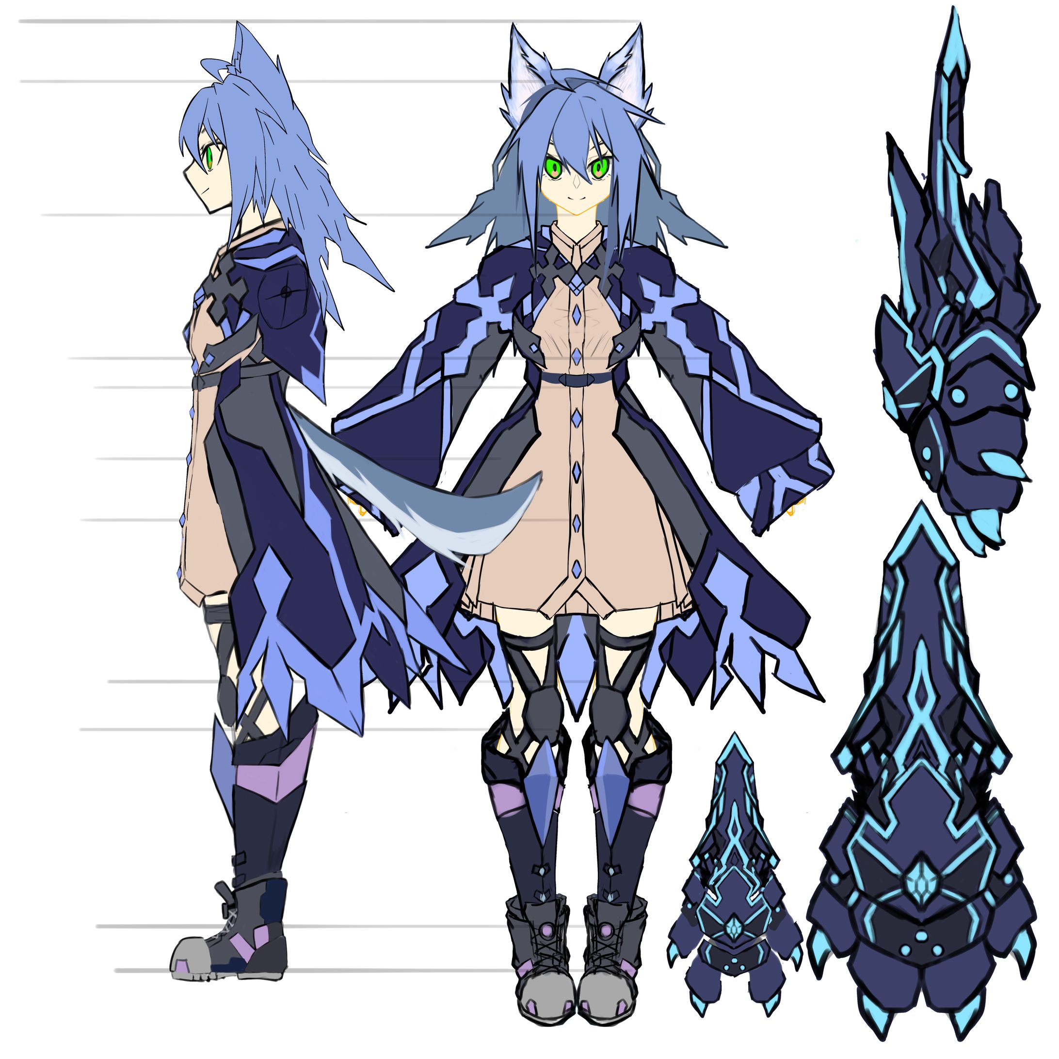 ケモ耳獣人設定画10月17日-1