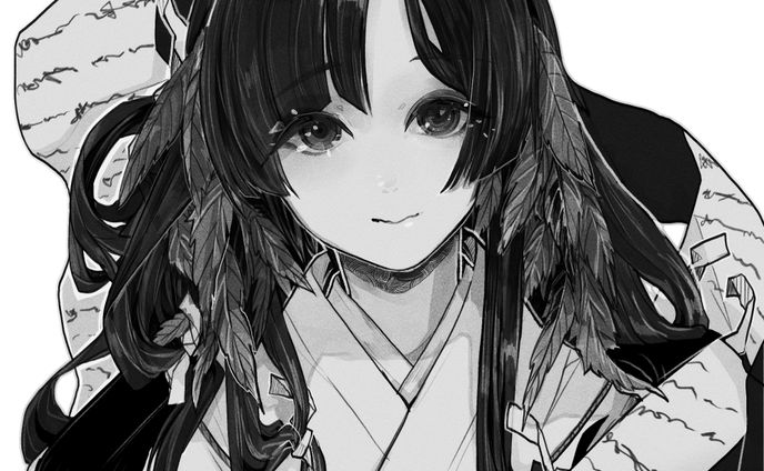 白黒カット