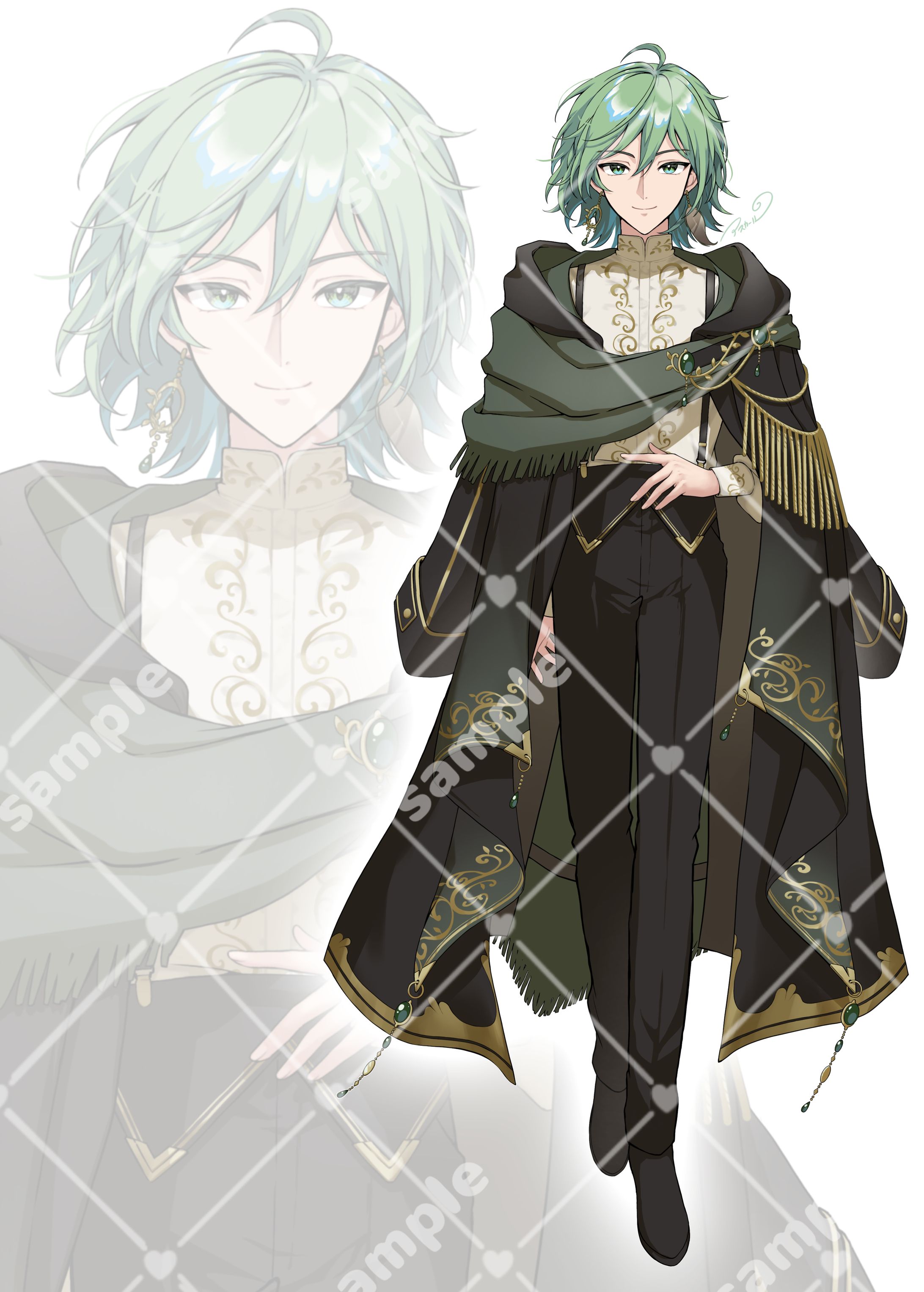 Brave group SYNTHE所属　グリナス・アルヴァリオ様　キャラクターデザイン、立ち絵制作-1