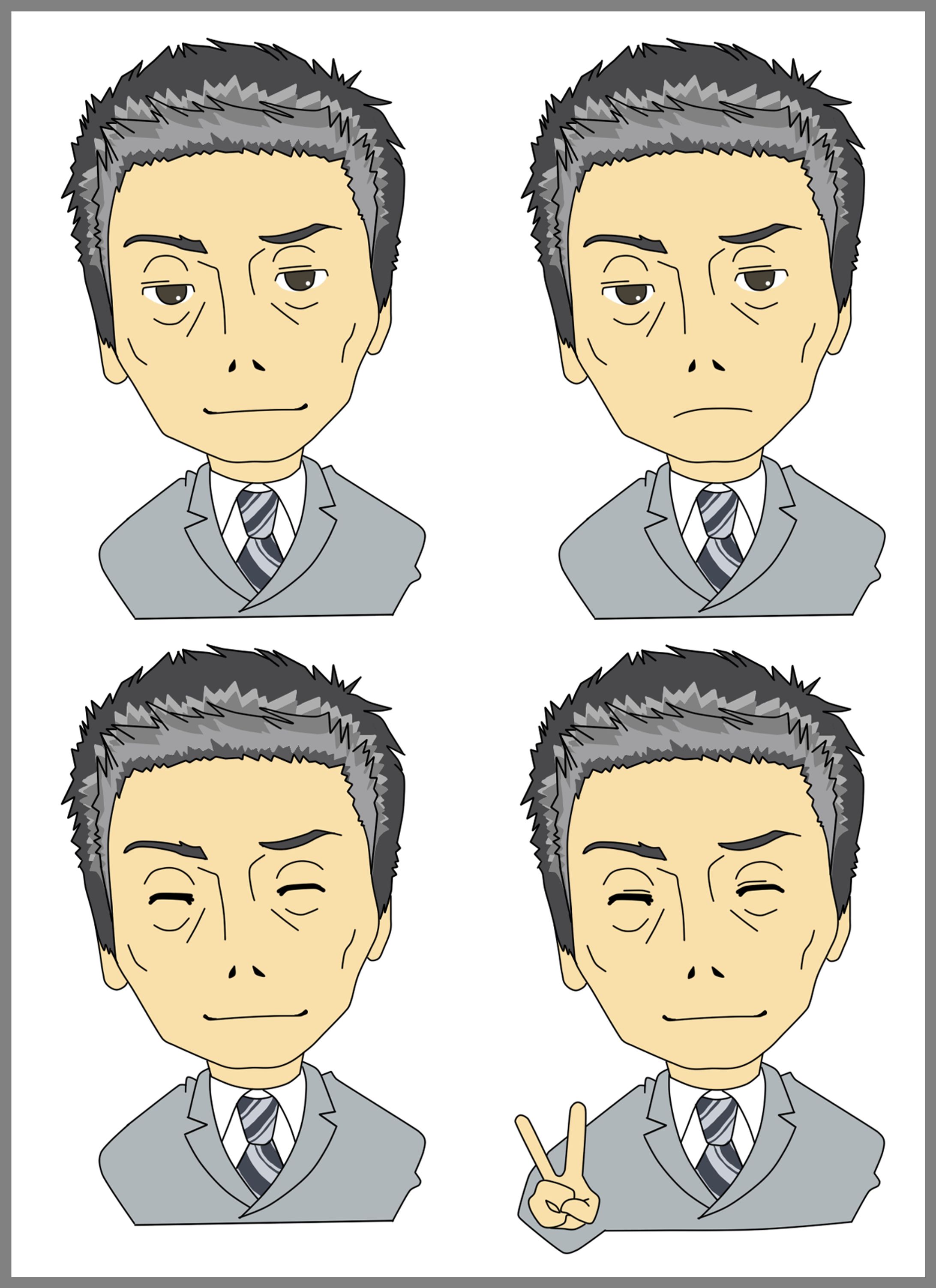 【デフォルメ似顔絵】恩師へのプレゼント-1
