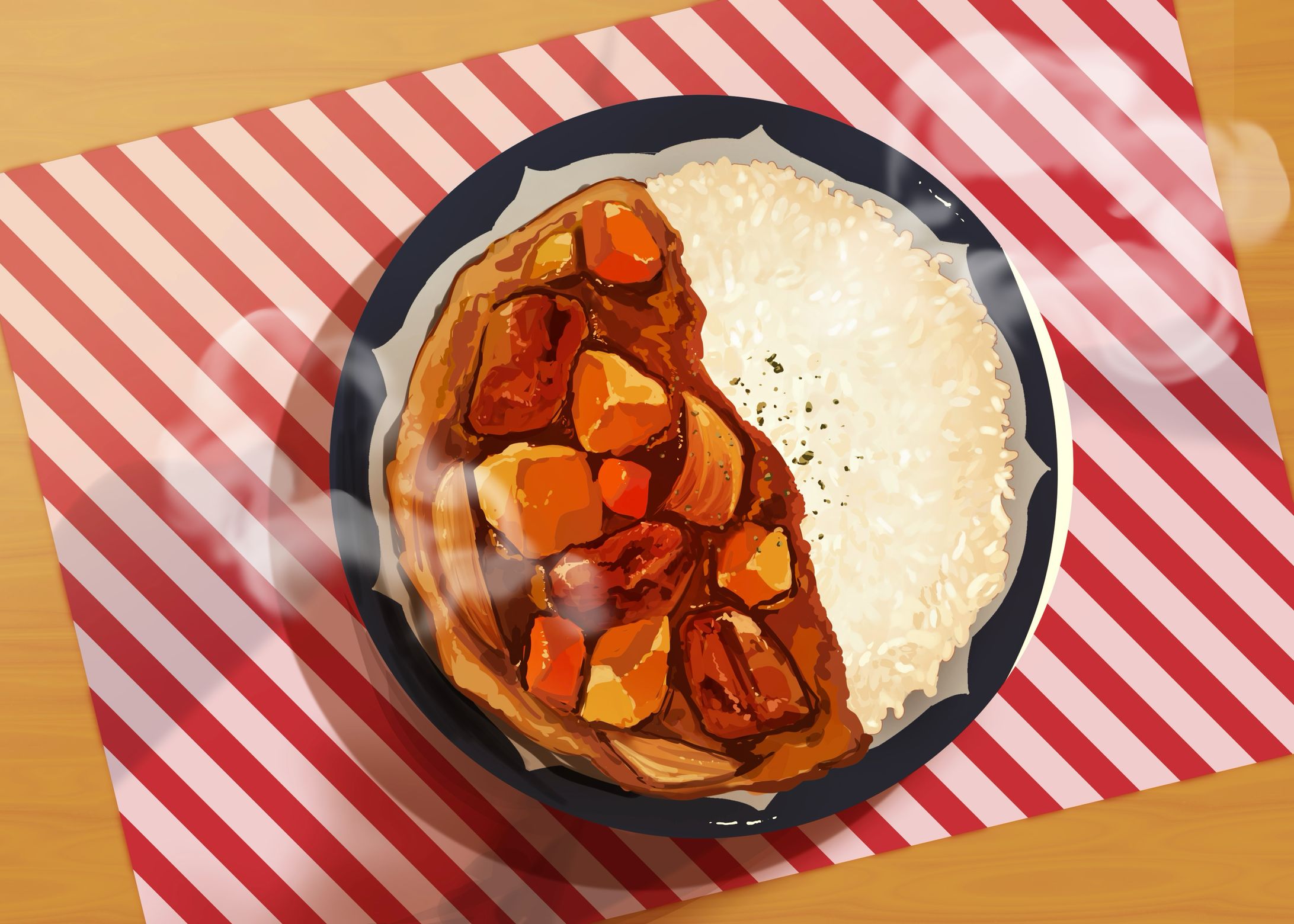 ワンドロ カレーとパンケーキ-1