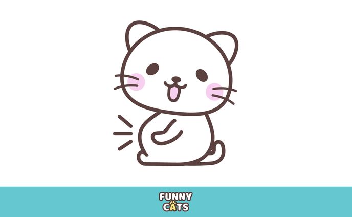 お腹いっぱいで満足顔の猫