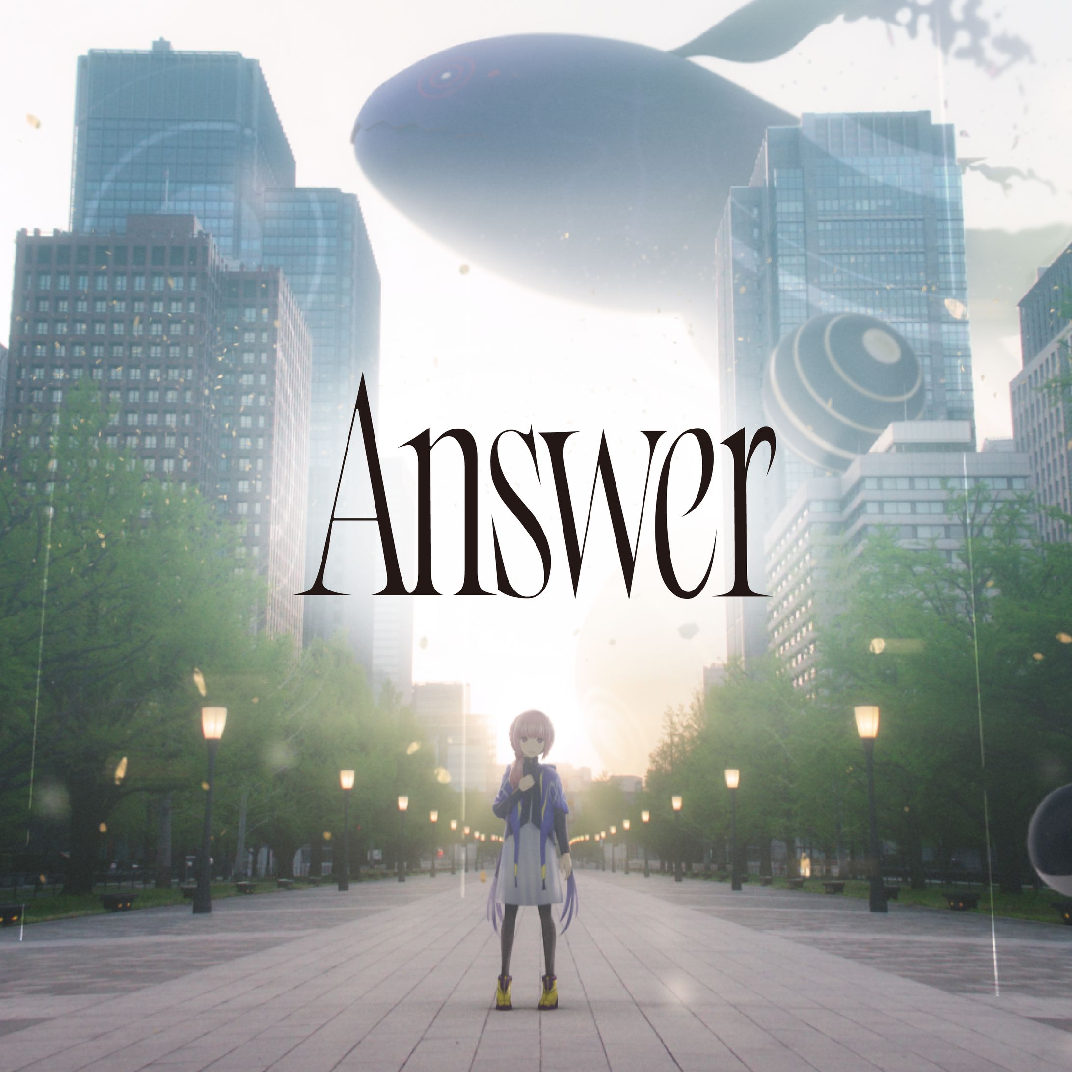 花譜『Answer (English ver.)』のタイトルロゴ/配信ジャケット/リリックデザイン-1