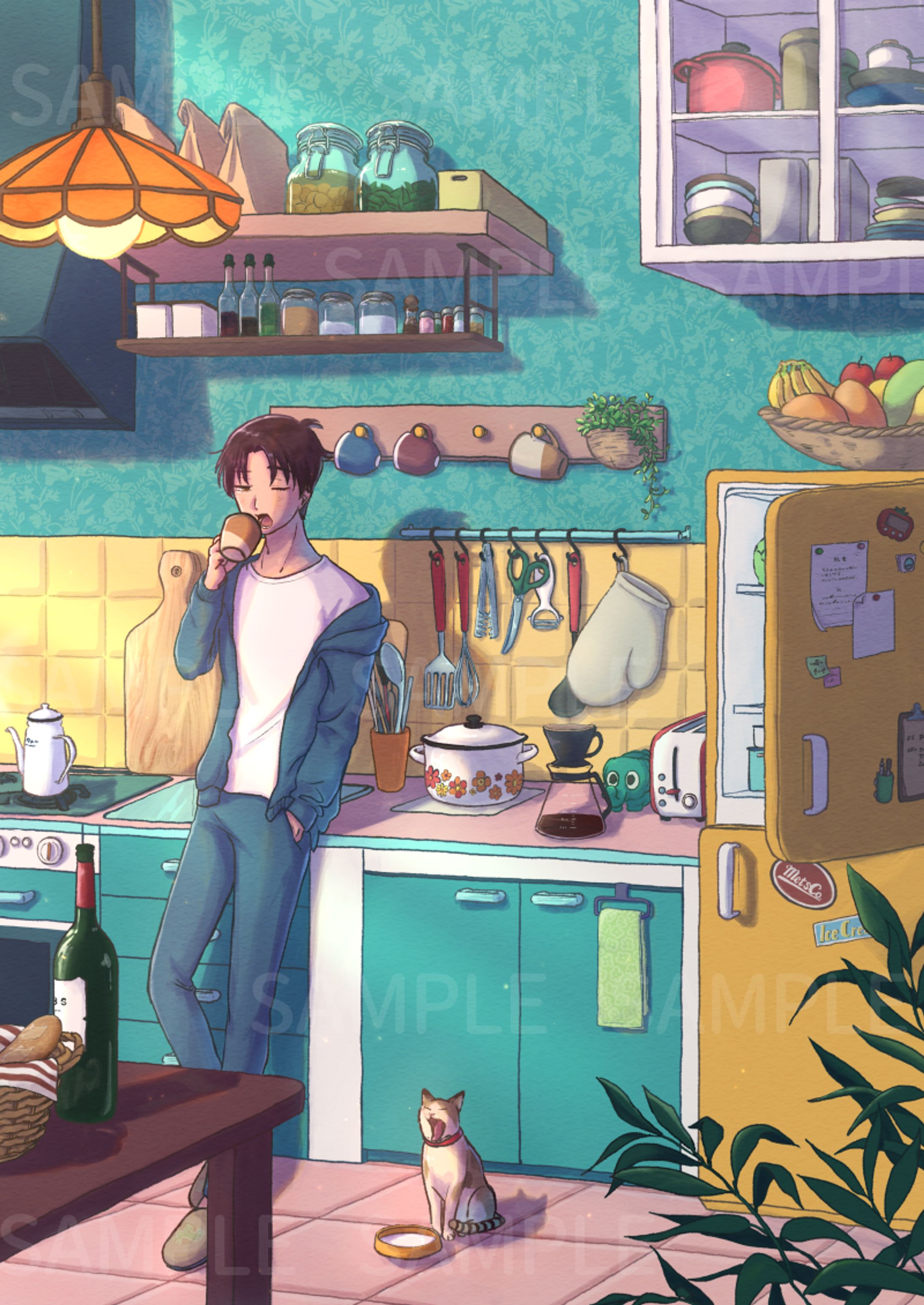 背景、室内イラスト-1
