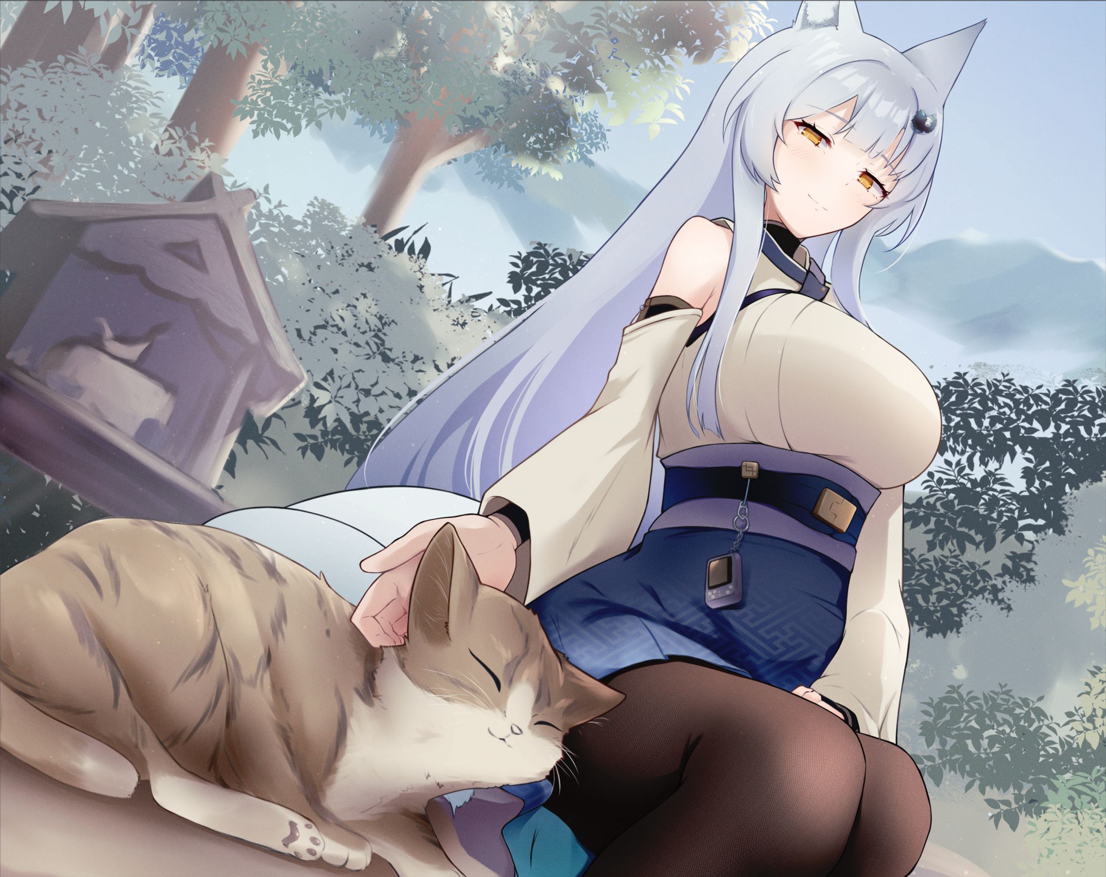 白狐の土地神（オリジナルキャラクターデザイン）-1