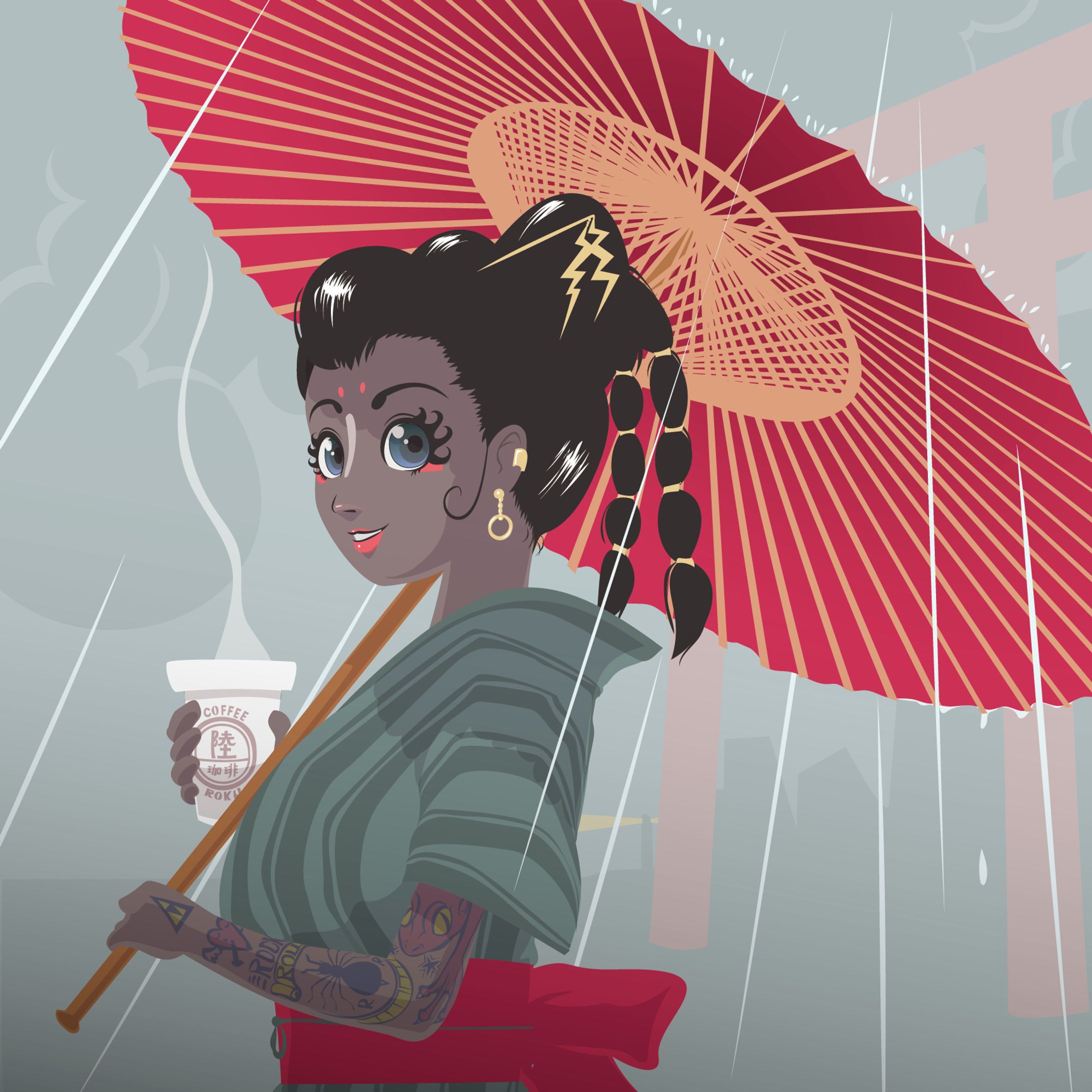 梅雨の女神様とコーヒー-1