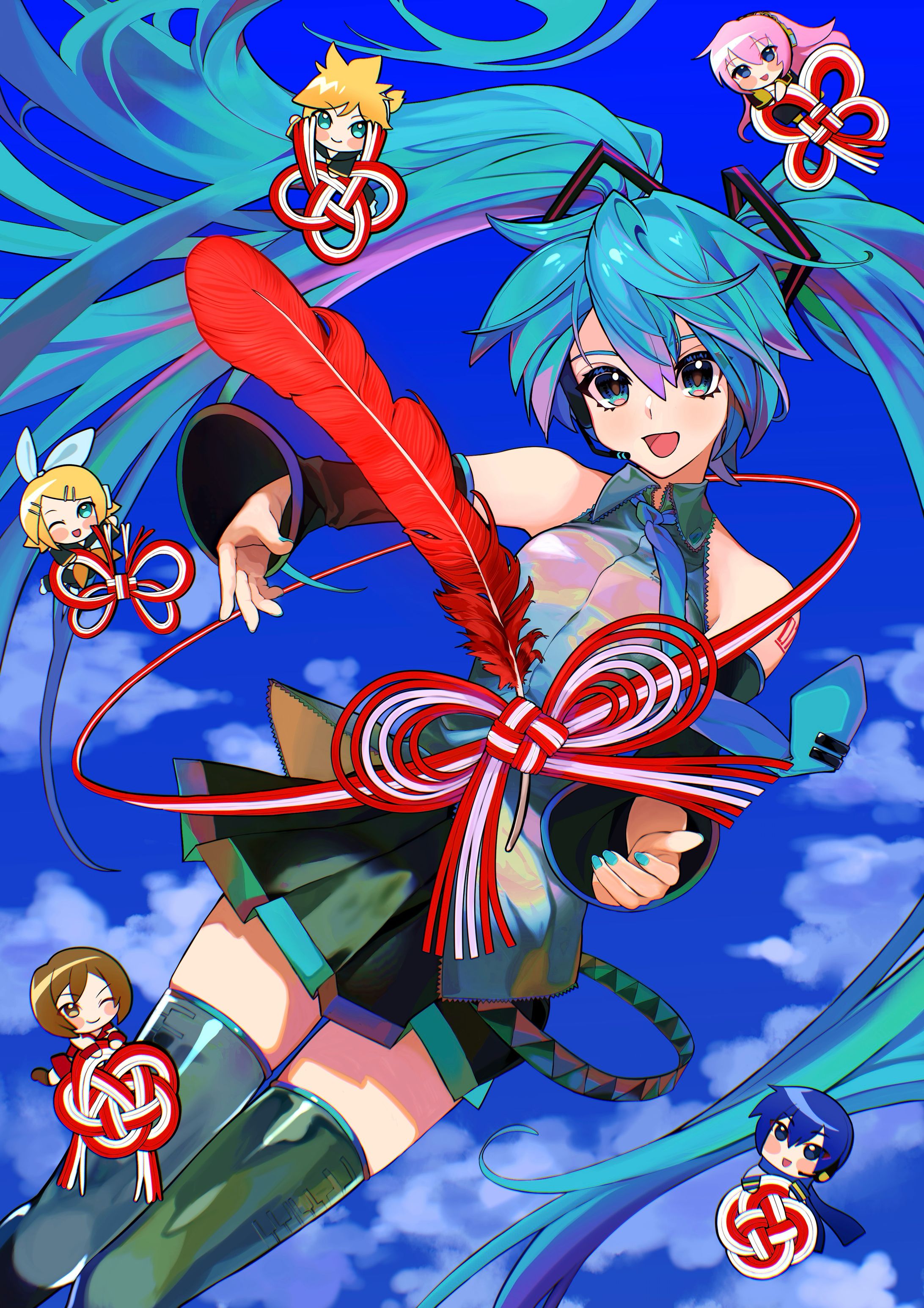 【イラコン】初音ミク×赤い羽根募金-1