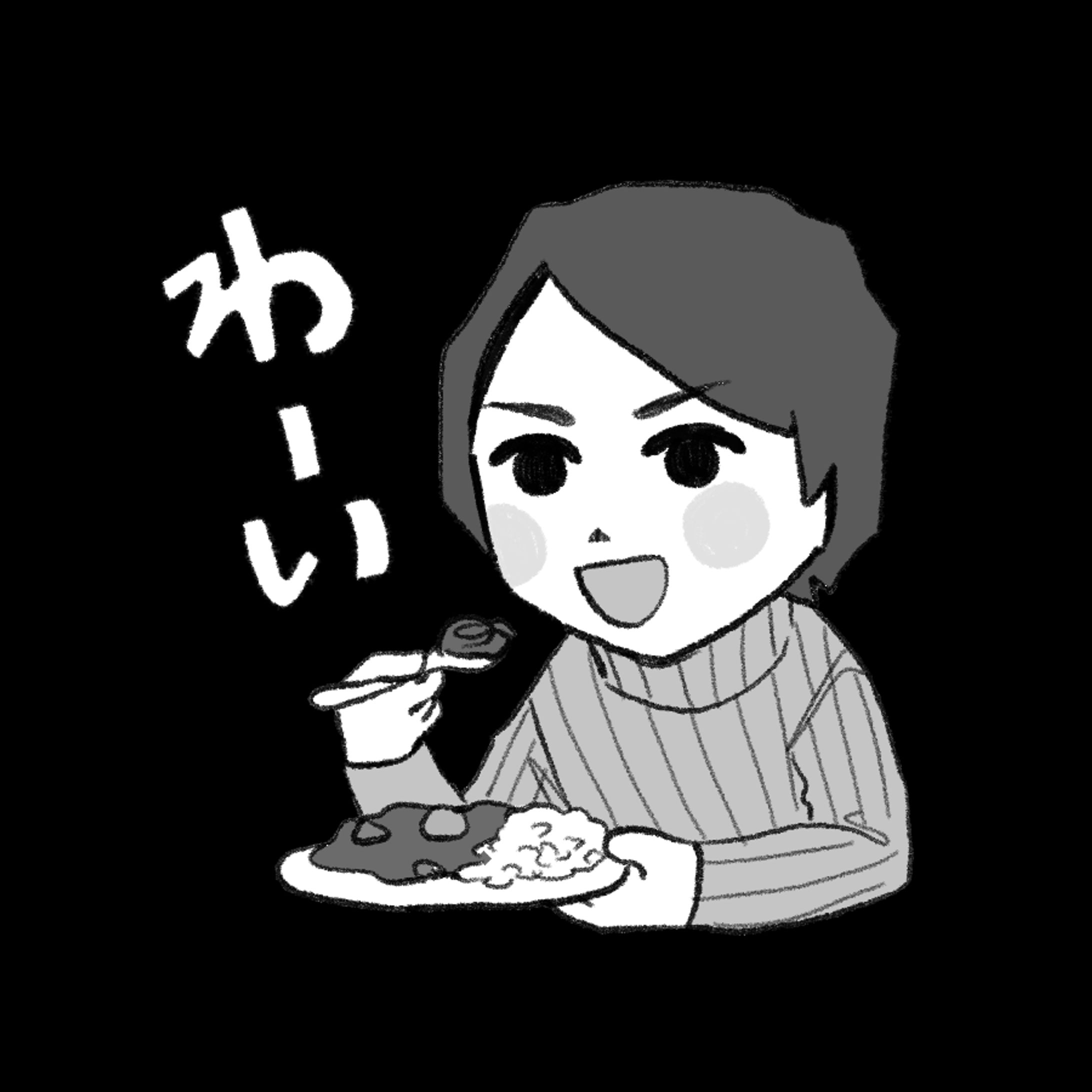 LINEスタンプ(白黒)-1