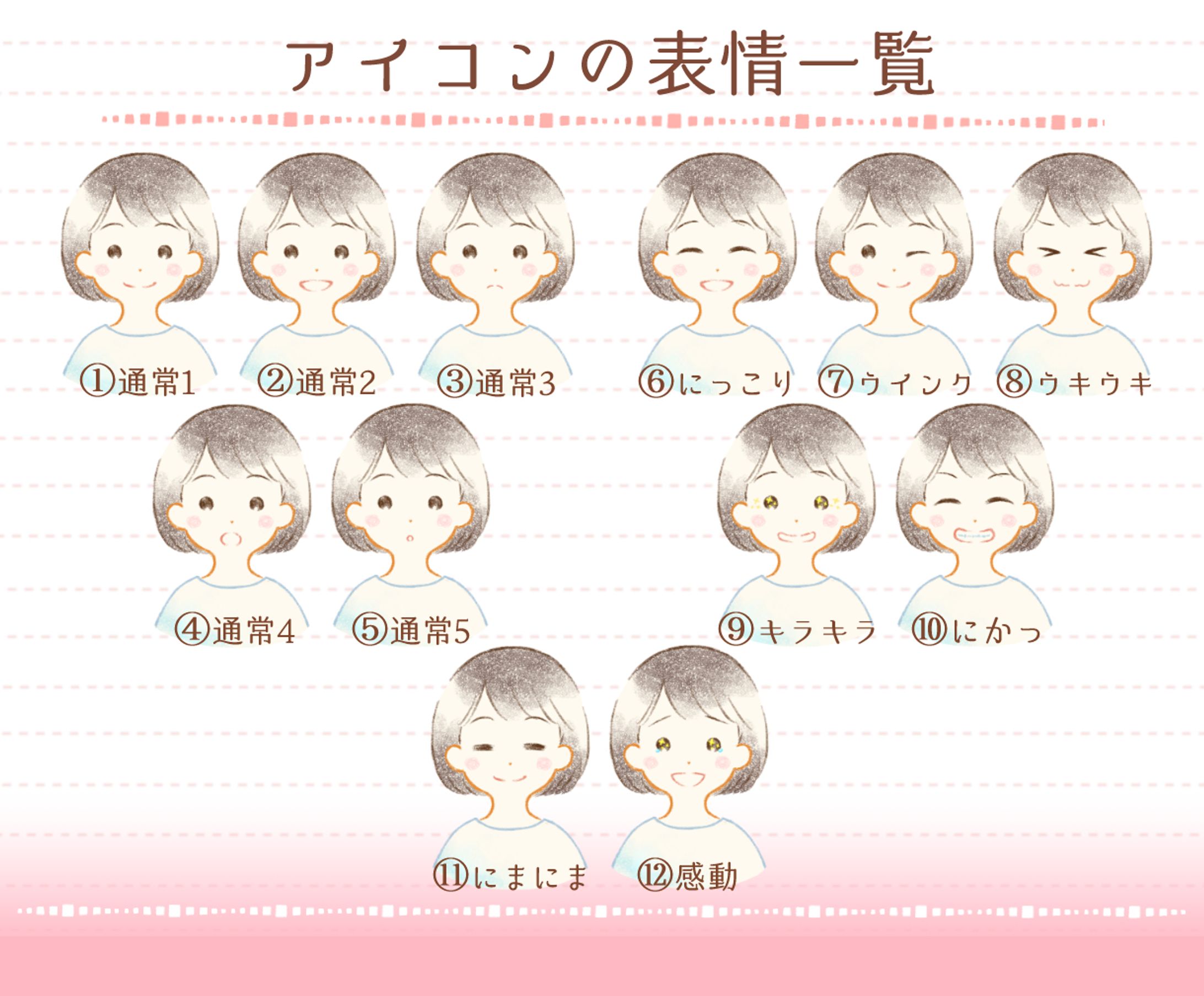 アイコンの表情パターン-1