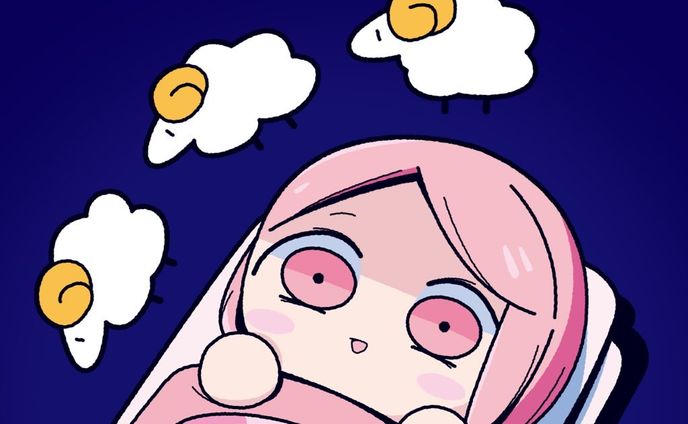 眠れない女の子