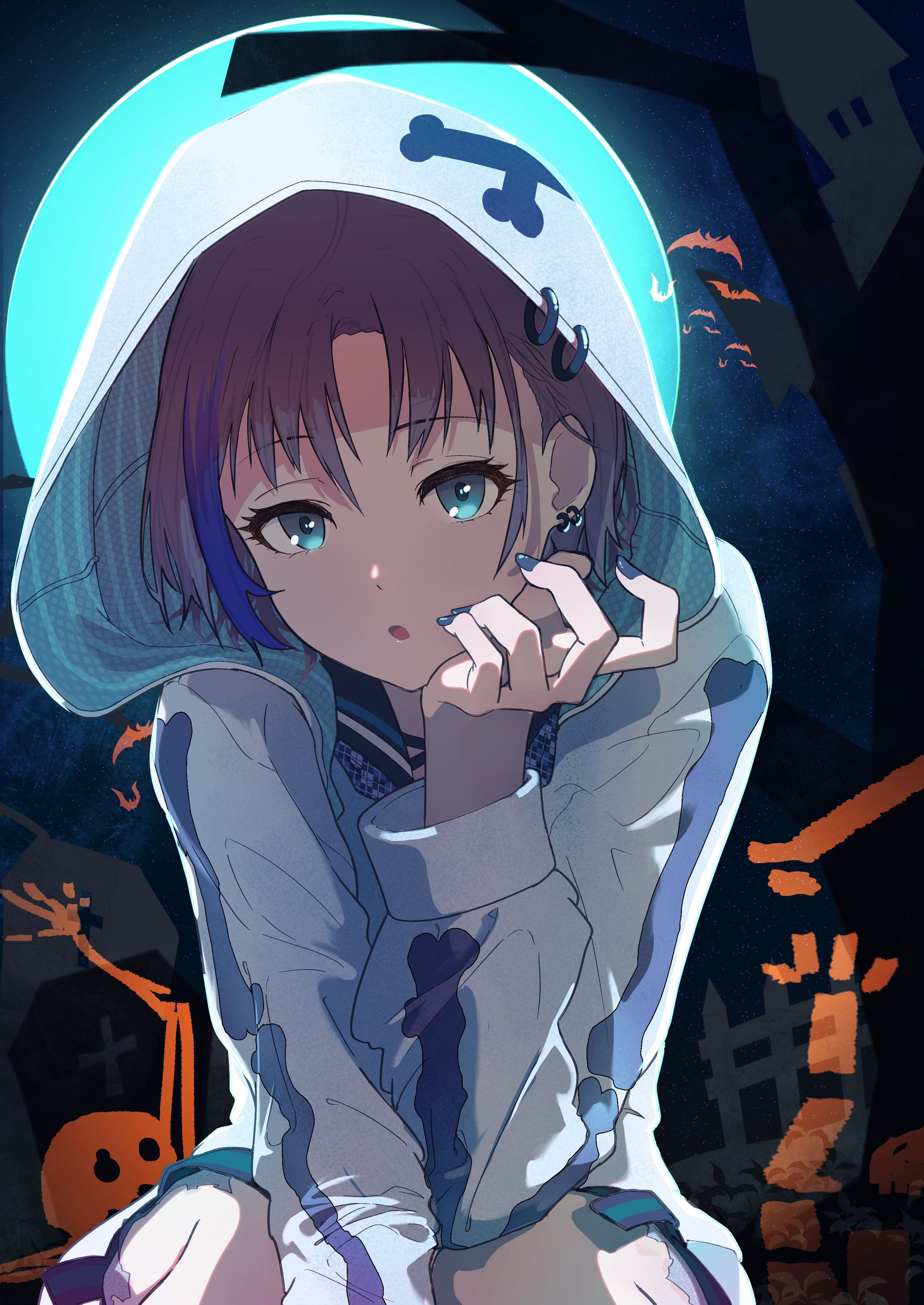 二次創作イラスト　完成絵およびカラーラフ案-1