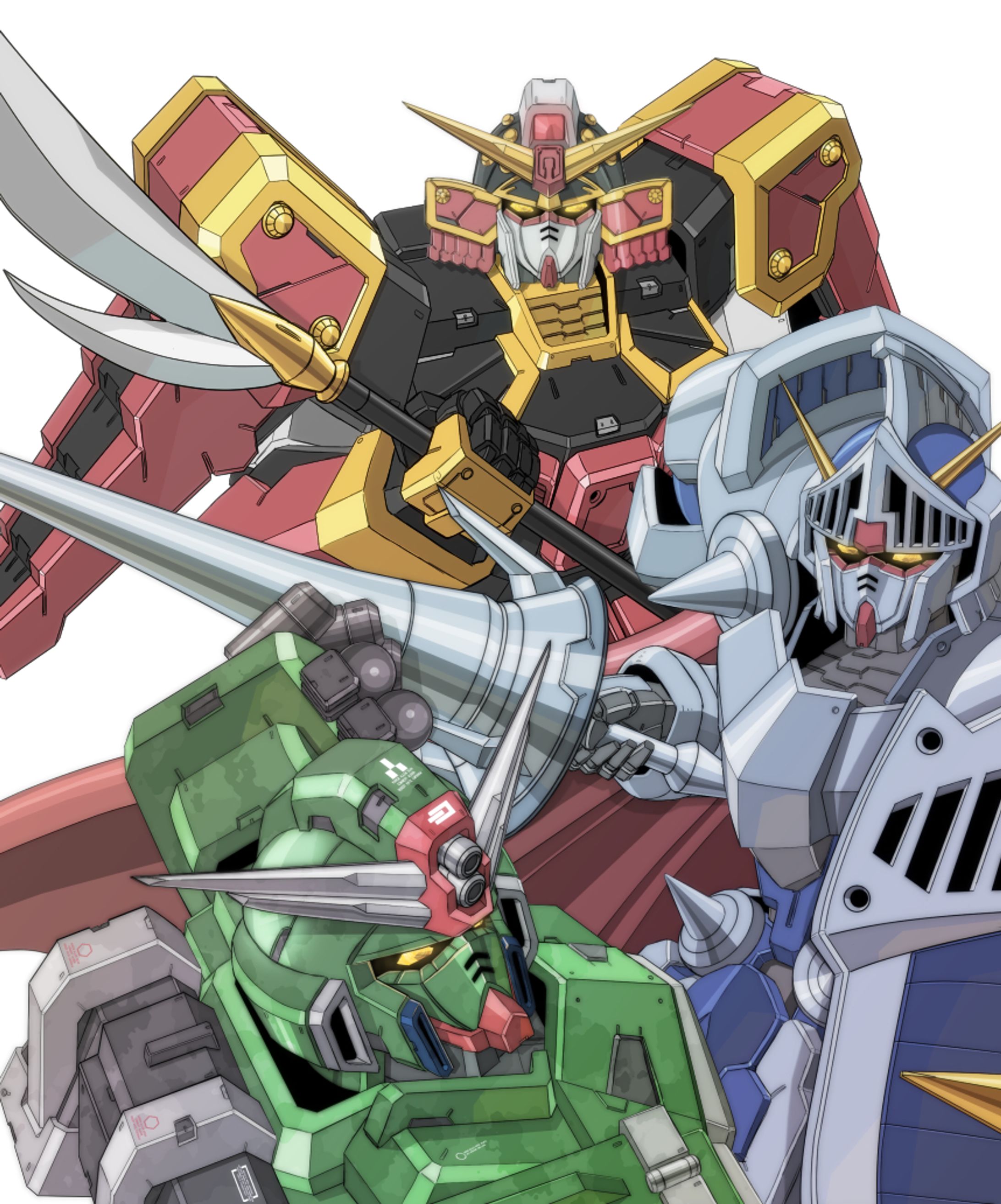 【趣味絵】ＳDガンダム　リアル化集合イラスト-1