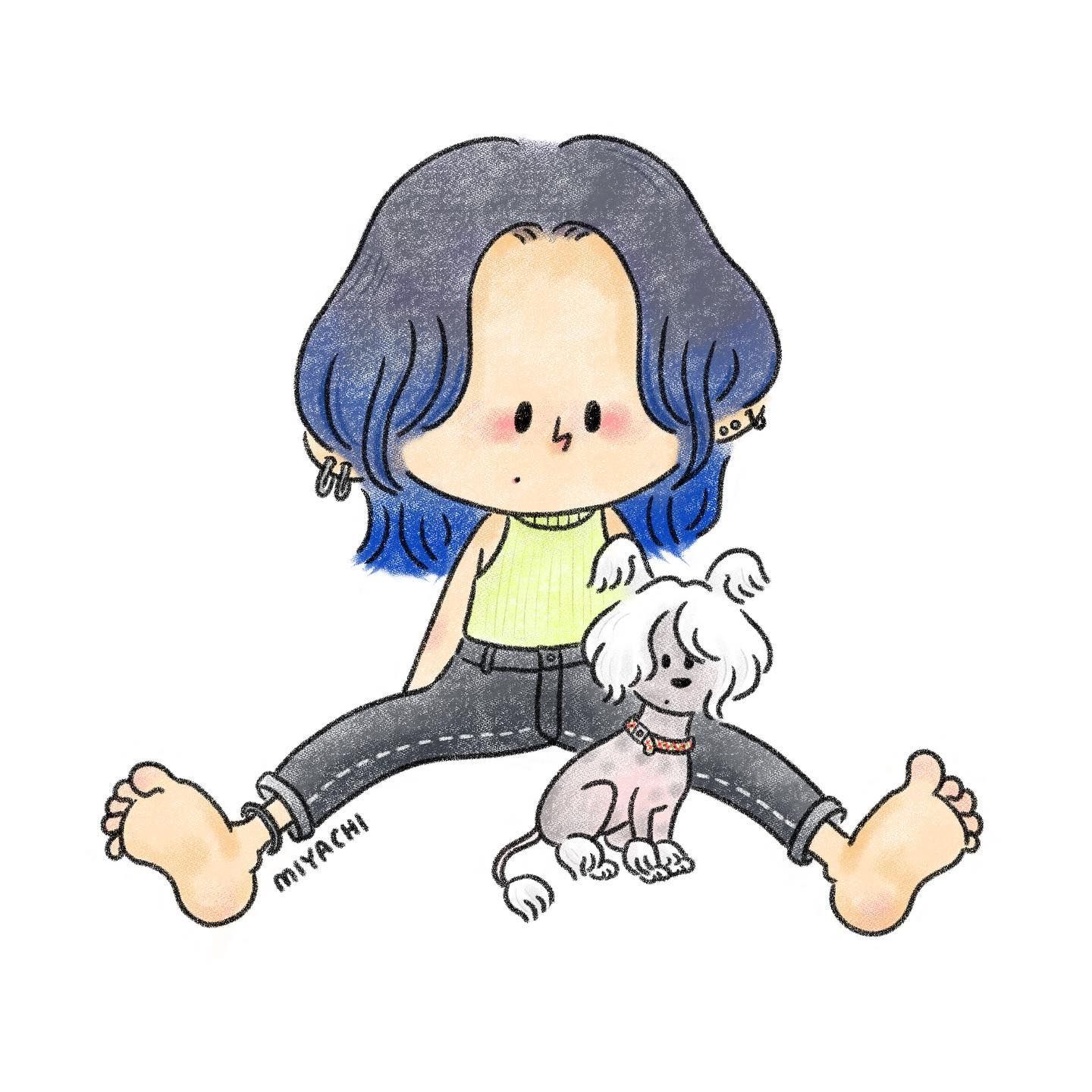 トイプーと女の子 #イラストレーター#イラスト#デジタルイラスト
