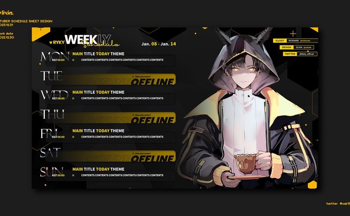 Schedule Sheet Design / RYKY